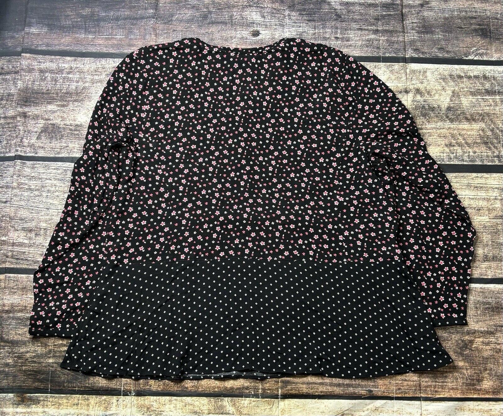 Other J Jill Tunic Top Women's XL Long Sleeve Floral Polka Dot Size XL / US 12-14 / IT 48-50 - 3 Thumbnail