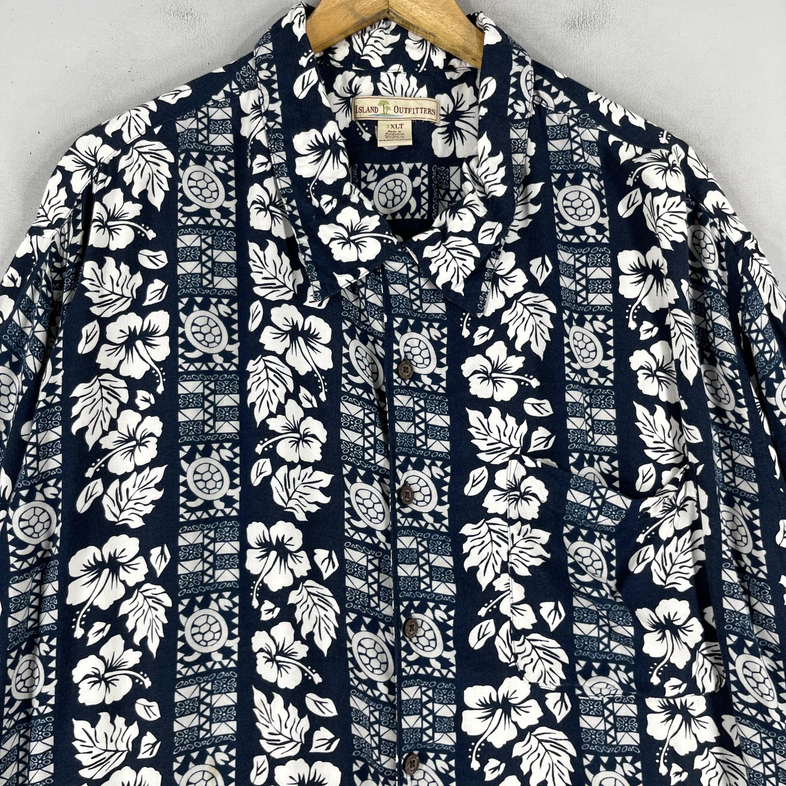 Other Vintage Y2K Hawaiian Tribal Hibiscus Flower Motive Shirt Size US XXL / EU 58 / 5 - 2 Thumbnail