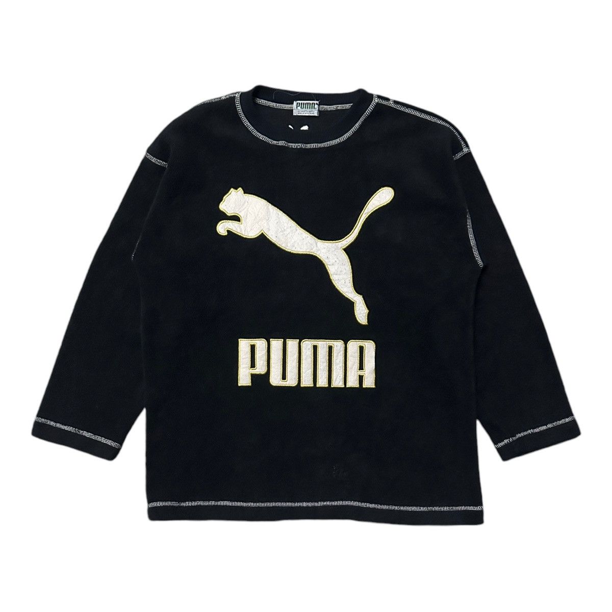 Puma Vintage 80s Puma fleece sweatshirt Size US M / EU 48-50 / 2 - 1 Thumbnail