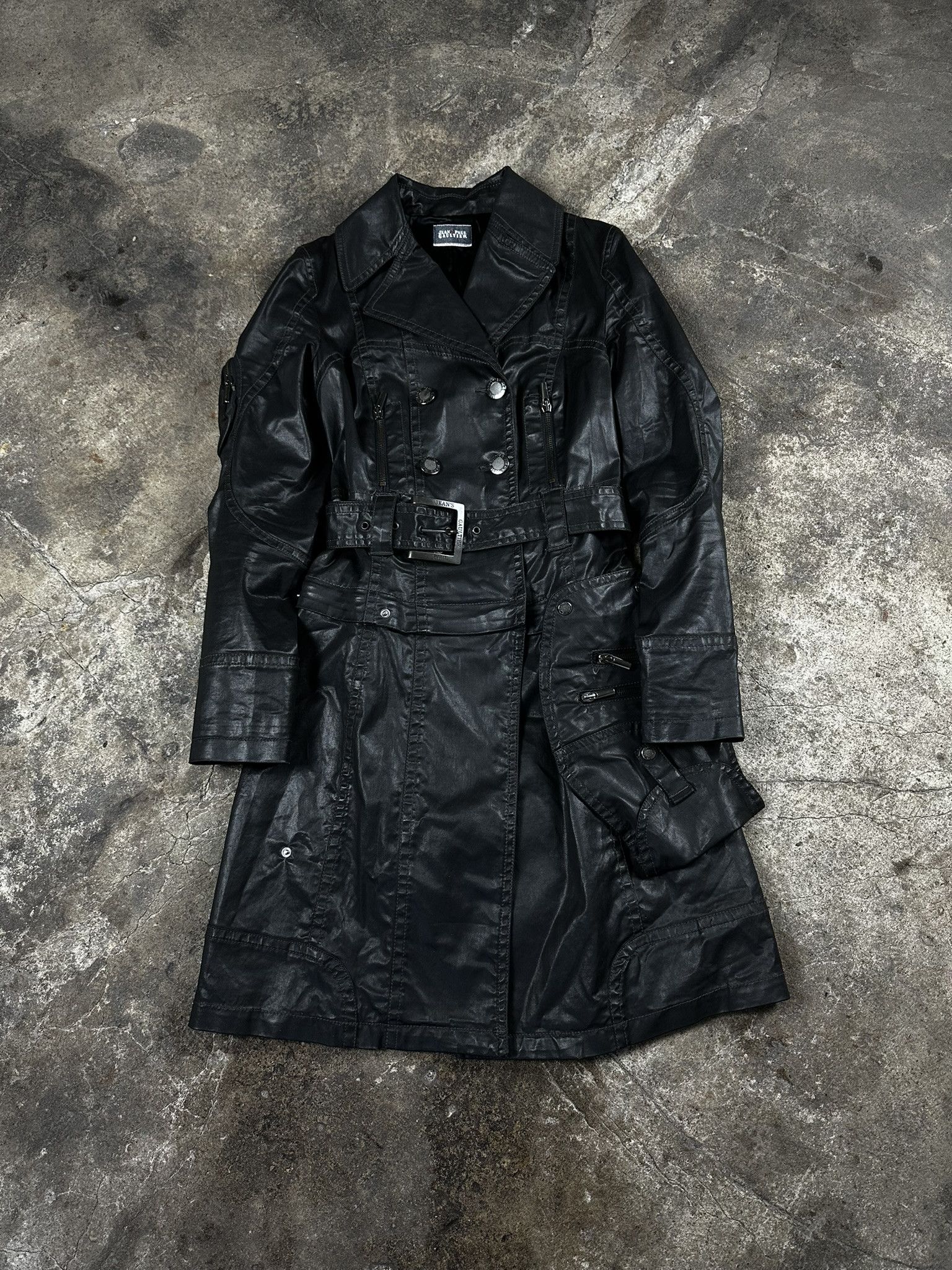 Jean Paul Gaultier 2in1 2000s Jean Paul Gaultier Waxed Vintage Coat Archive Size L / US 10 / IT 46 - 1 Thumbnail
