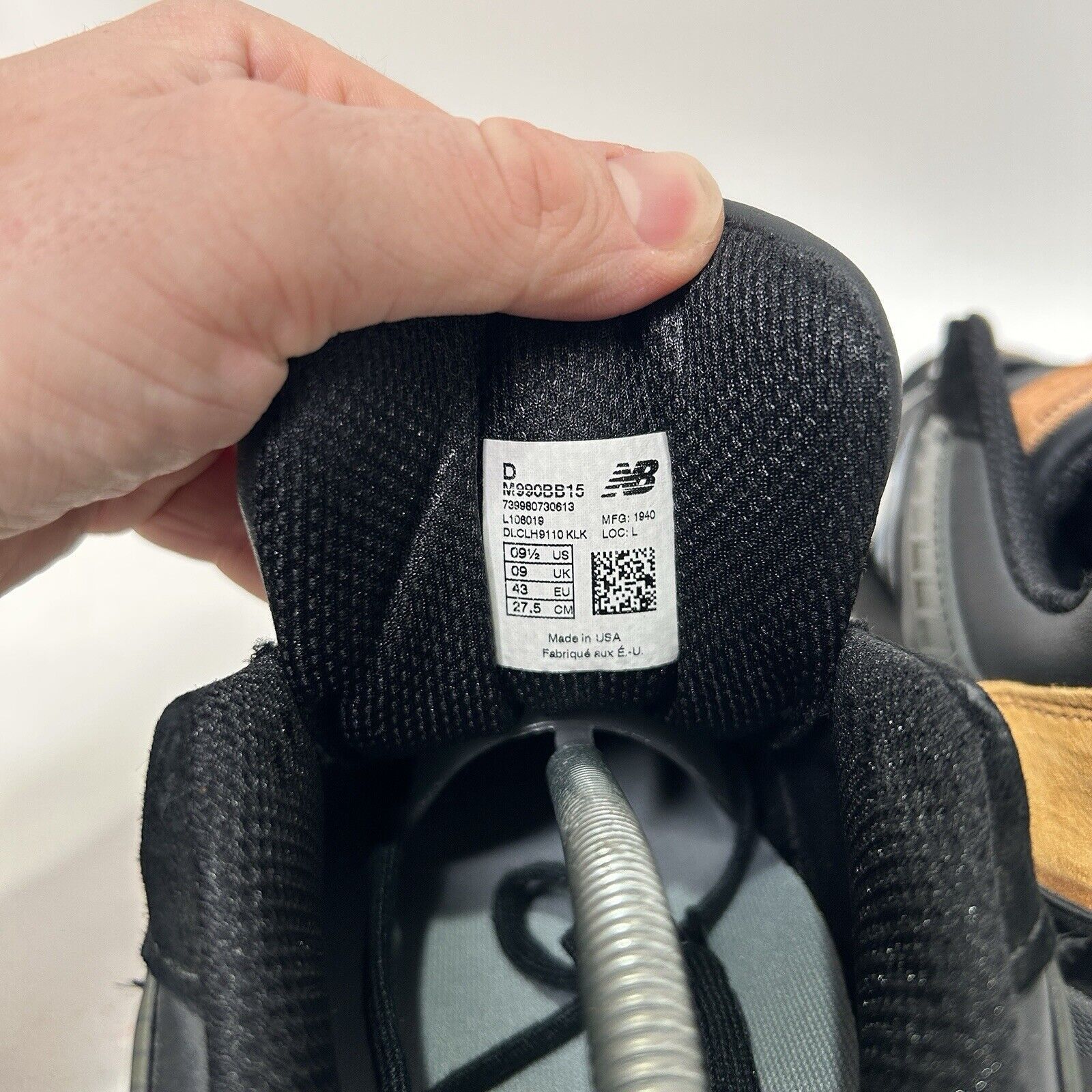 New Balance New Balance Shoes 990v5 Made in USA “Black Tan” 2024 Size US 9.5 / EU 42-43 - 5 Thumbnail