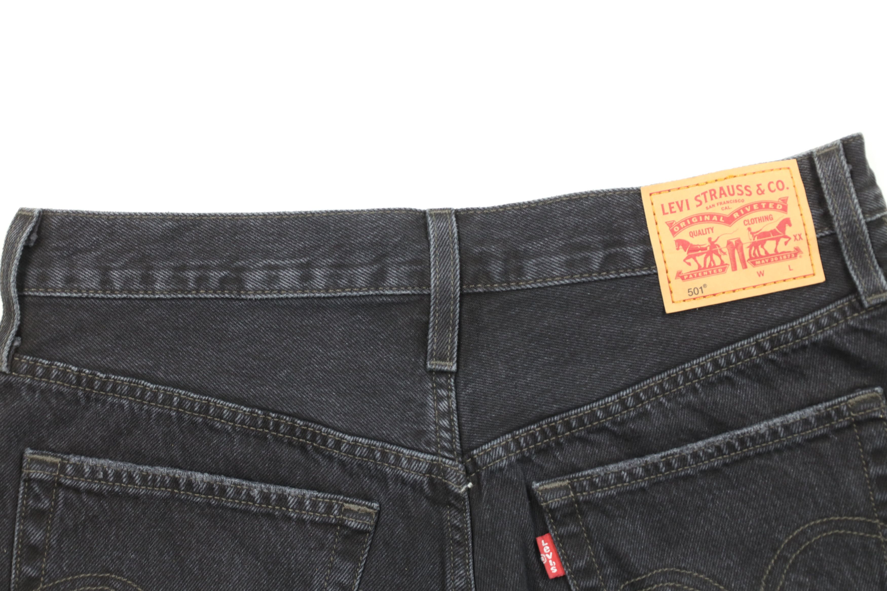 Levi's Vintage Y2K Levis 501xx Fly Cut Off Denim Shorts Black Size 28" / US 6 / IT 42 - 10 Thumbnail