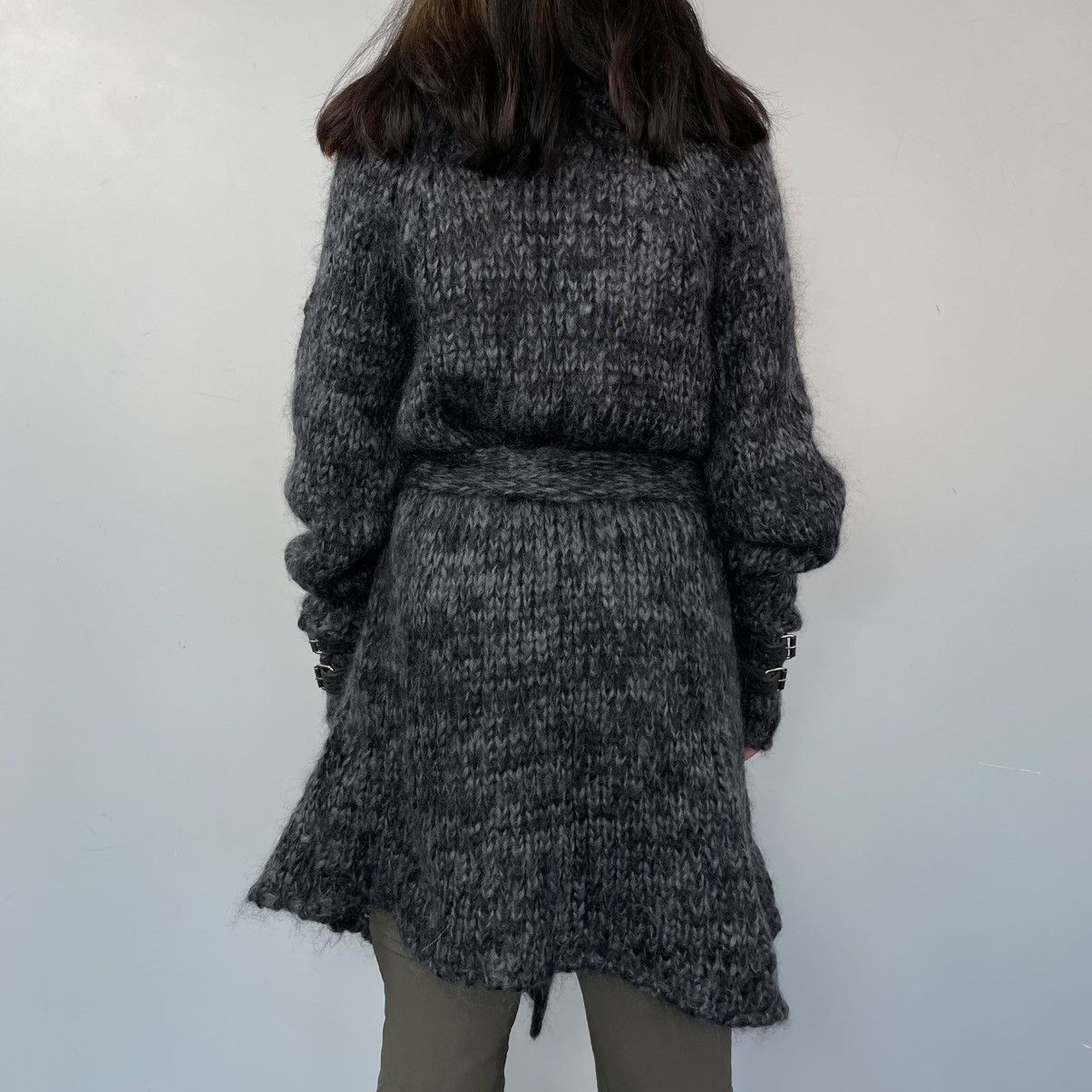 Alexander McQueen 🔥RARE🔥Alexander McQueen Asymmetric Wool Knitted Coat sz M Size M / US 6-8 / IT 42-44 - 5 Thumbnail