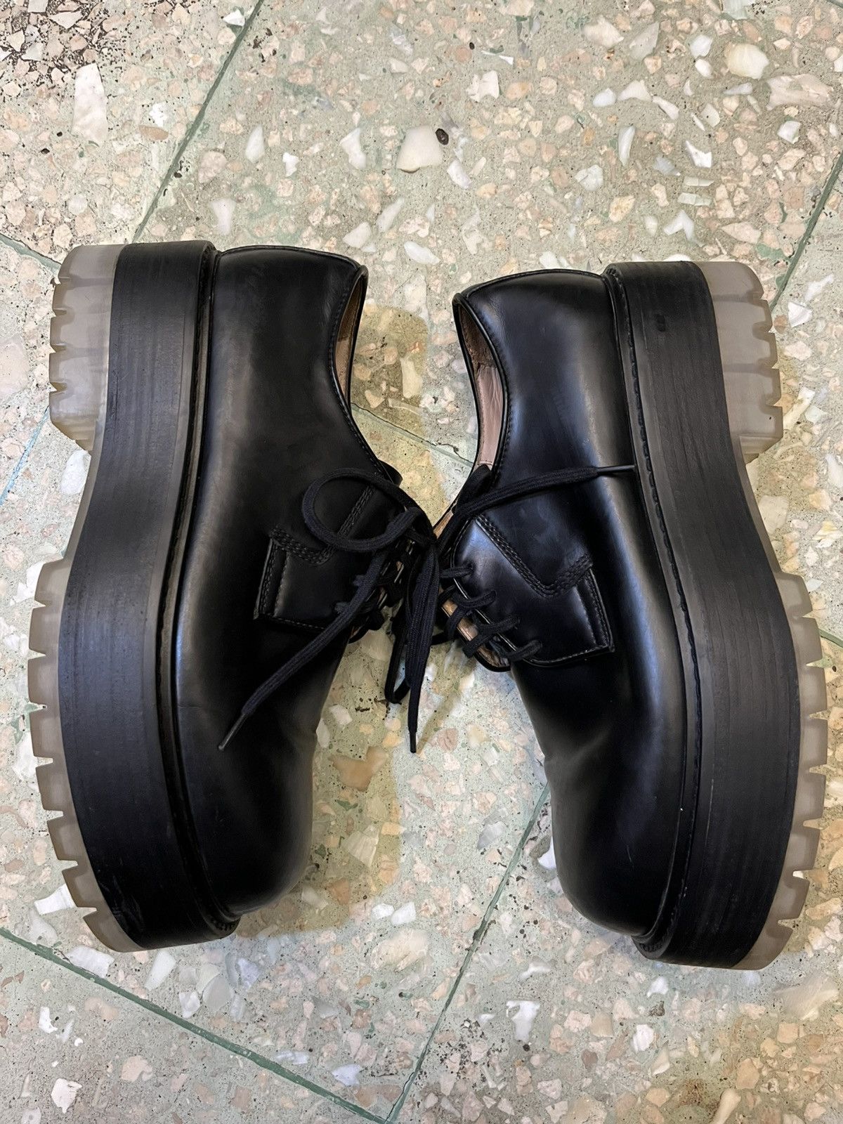 Bottega Veneta Bottega Veneta The Stilt Chunky-Sole Leather Derby Shoes Size US 9 / EU 42 - 5 Thumbnail