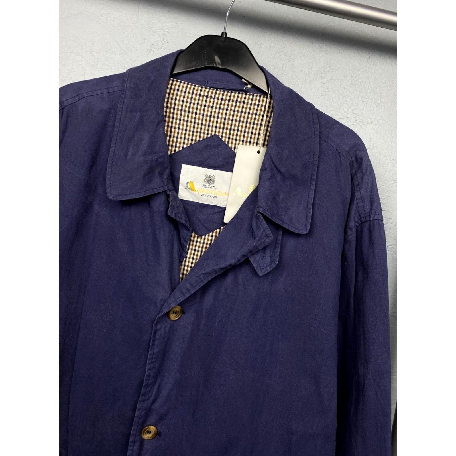 Aquascutum Aquascutum Trench Coat Jacket XL Mens Blue Vintage Size US XL / EU 56 / 4 - 2 Thumbnail