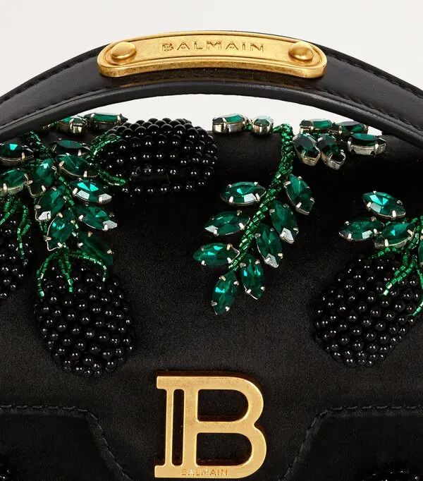 Balmain o1s1wg111225 Size:OS/B-Buzz Dynasty Handle Bag in Black Size ONE SIZE - 3 Thumbnail