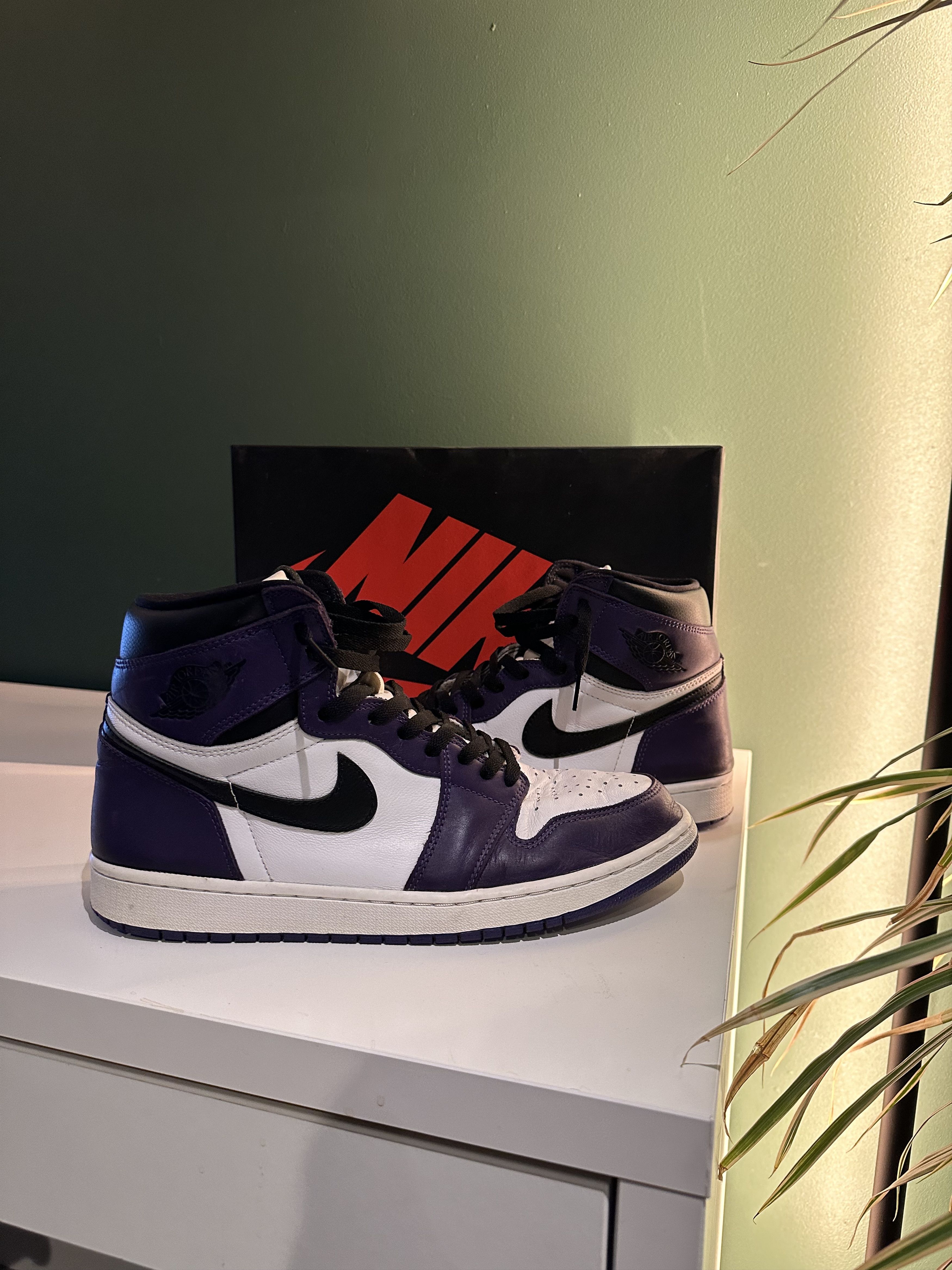 image of Jordan Nike Jordan 1 Retro High 'court Purple' Shoes, Men's (Size 12)