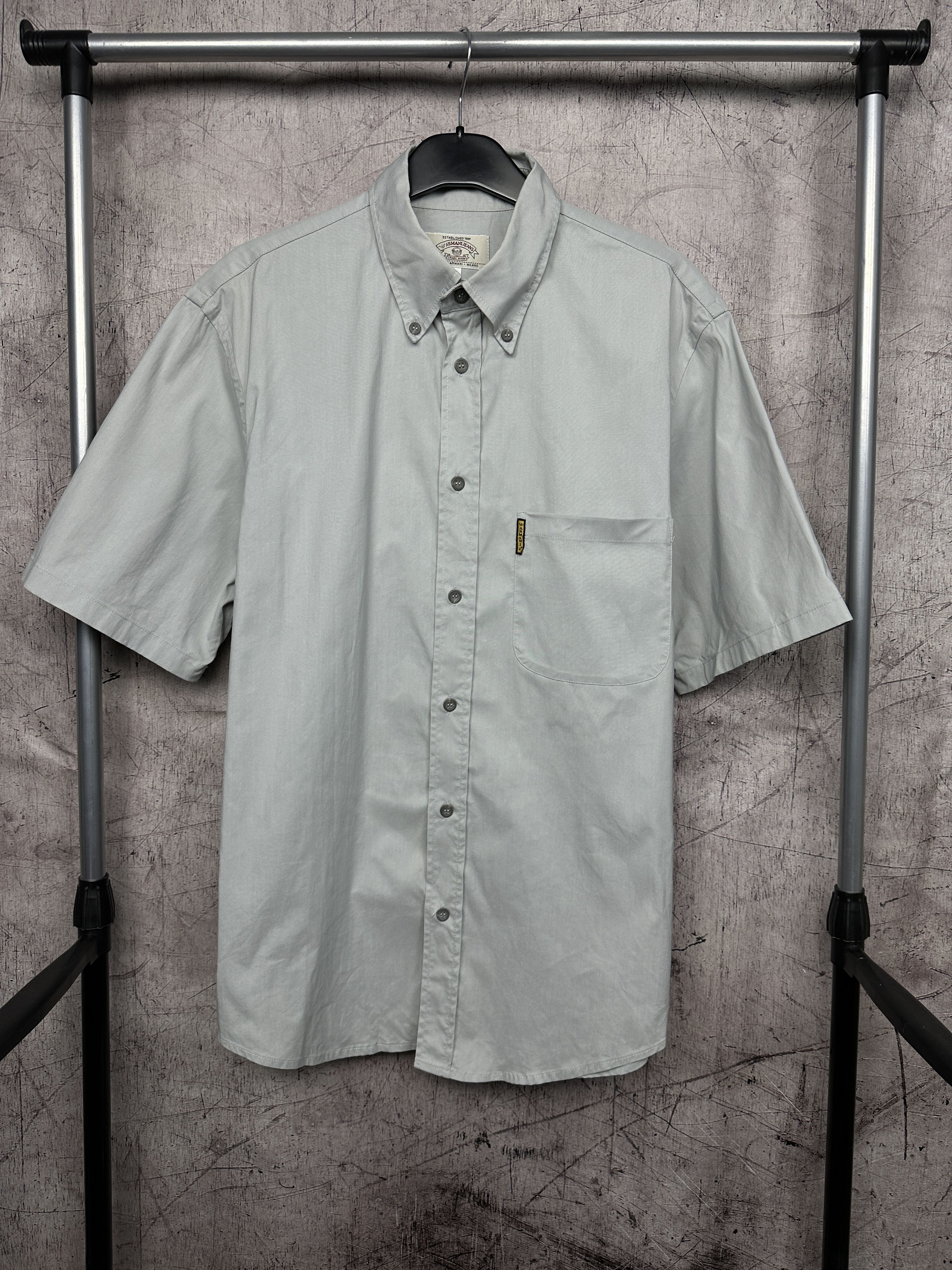 Armani Armani Jeans 90s Vintage Mens Short Sleeve Shirt Size US L / EU 52-54 / 3 - 1 Thumbnail