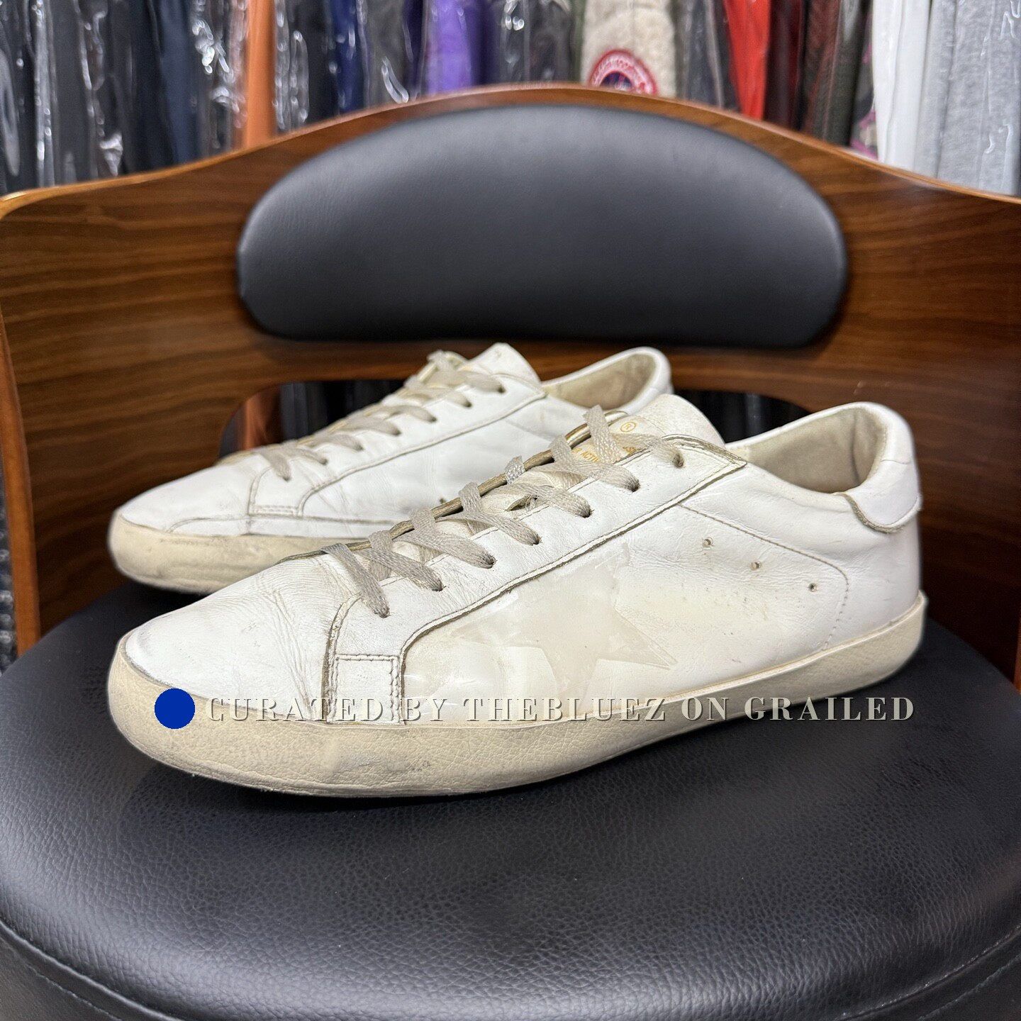 Golden Goose GGDB Original White Distressed Sneakers Size US 10 / EU 43 - 1 Thumbnail