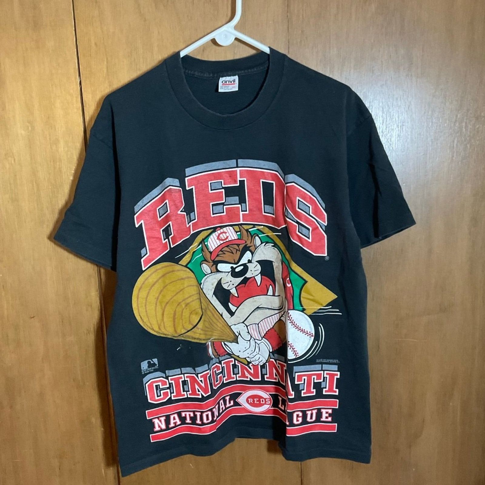 Anvil Vintage Cincinnati Red Taz Shirt Size US XL / EU 56 / 4 - 7 Thumbnail