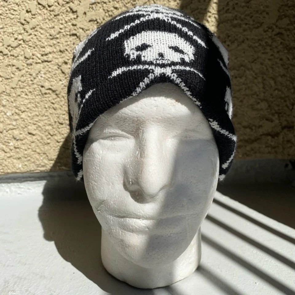 Japanese Brand × Vintage Skeleton beanie hat punk rock Gothic style Size ONE SIZE - 5 Thumbnail