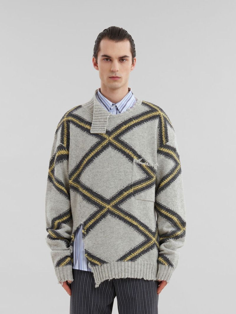 o1w1db11125 Broken Wool Jumper in Grey