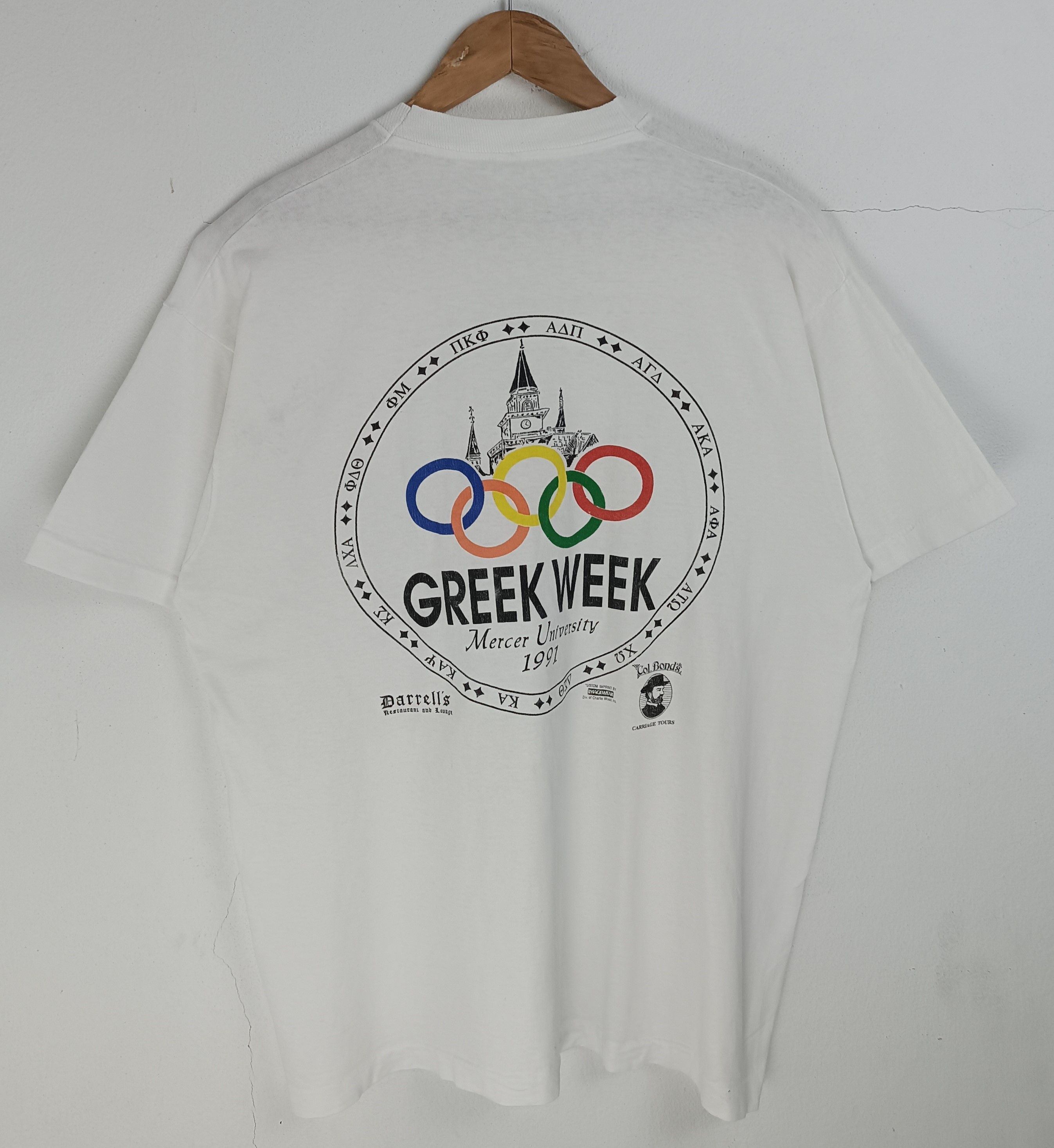 USA Olympics VINTAGE 90'S GREEK WEEK MERCER UNI OLYMPICS CAMPUS VERY RARE Size US XL / EU 56 / 4 - 3 Thumbnail