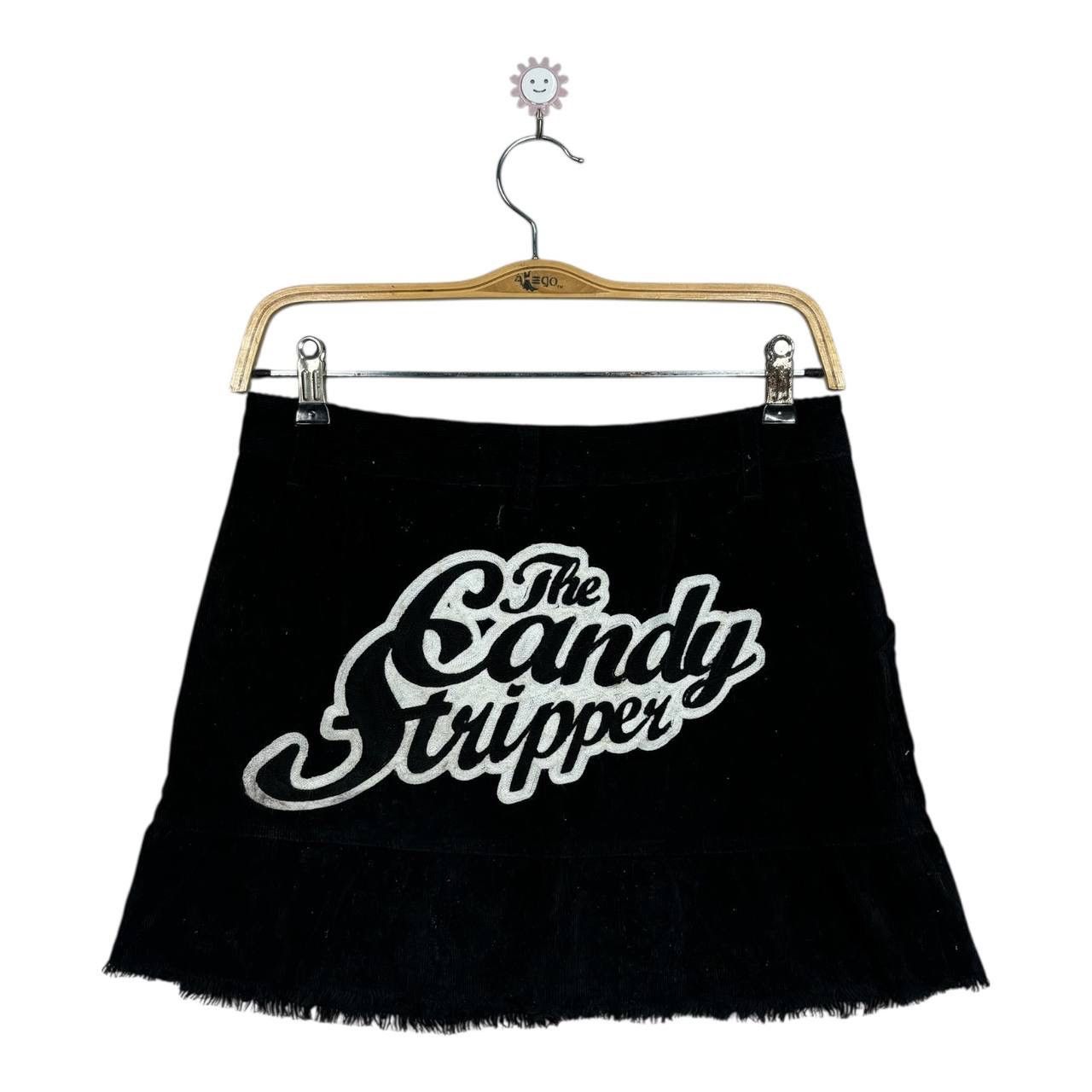 Japanese Brand Candy Stripper Y2K Punk Skull Mini Skirt Harajuku Japan Size 29" - 2 Thumbnail