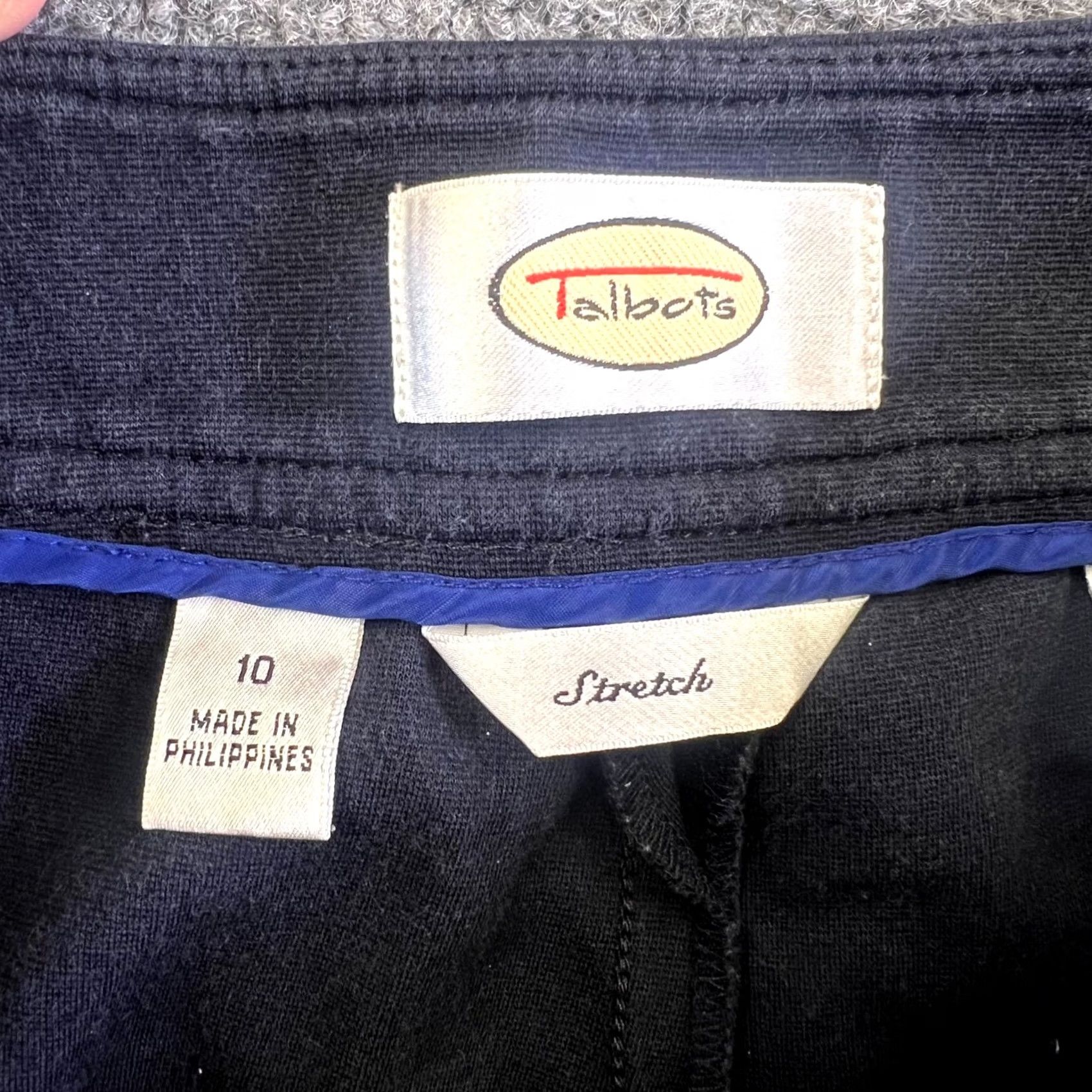 Talbots Talbots Pants Womens 10 Navy Cotton Stretch Wide-Leg Cropped Office Wear Size 32" / US 10 / IT 46 - 6 Thumbnail