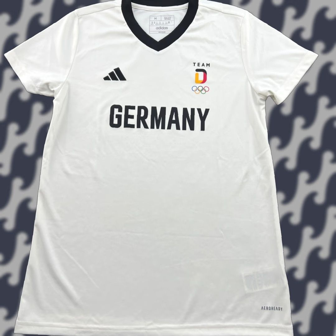 Adidas Germany 2024 Olympic Team Jersey Womens T-Shirt Adidas Medium White Size M / US 6-8 / IT 42-44 - 1 Thumbnail