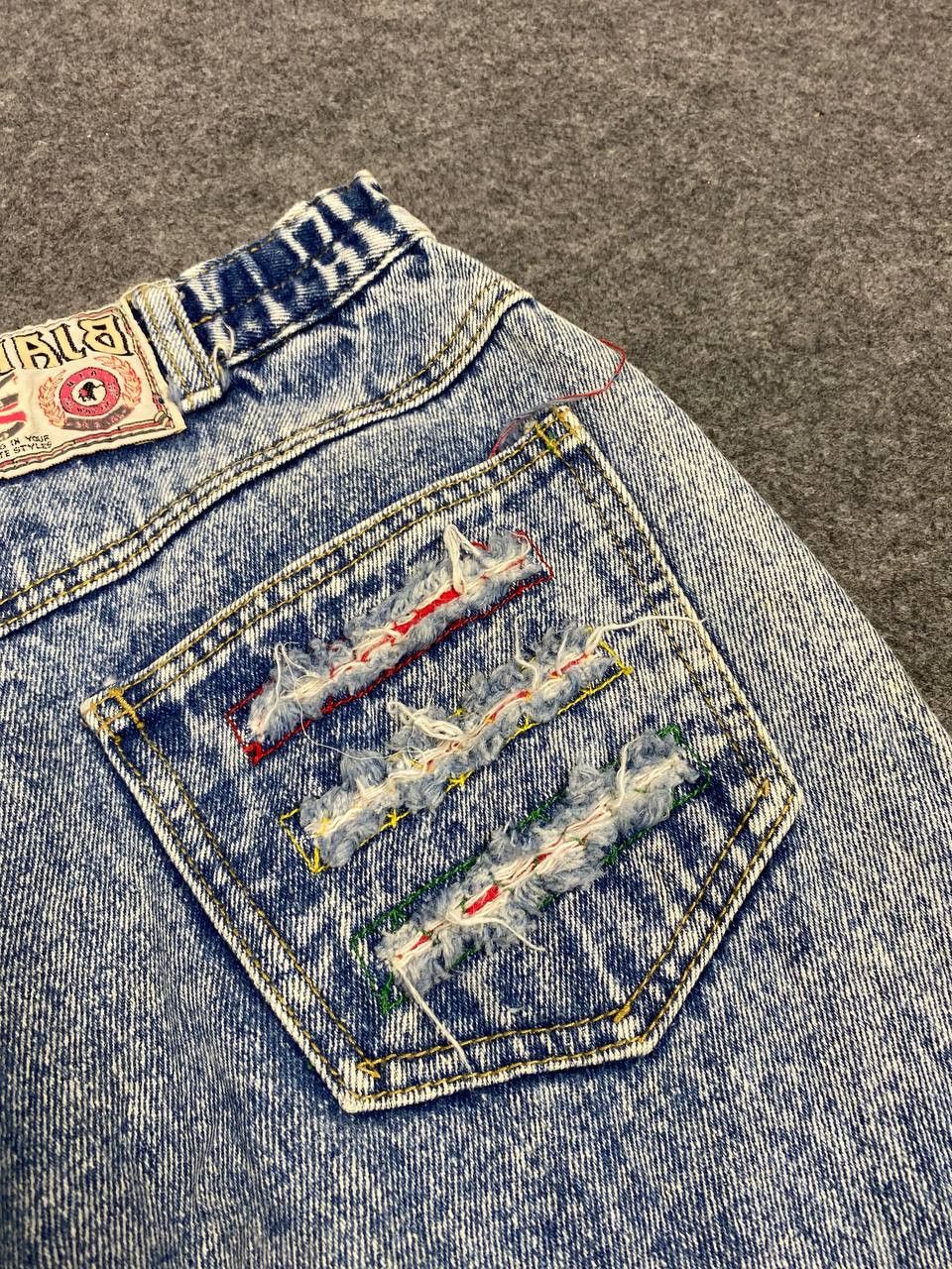 Japanese Brand vintage japanese brands shashiko denim distressed highwaist Size US 28 / EU 44 - 6 Thumbnail