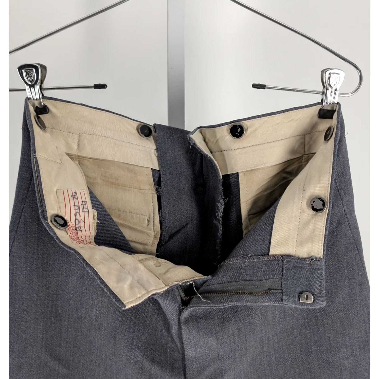Vintage West Point Cadet Store Trousers 30x32 Grey Heavy Twill Uniform USMA Scovill Vtg Size US 30 / EU 46 - 3 Thumbnail