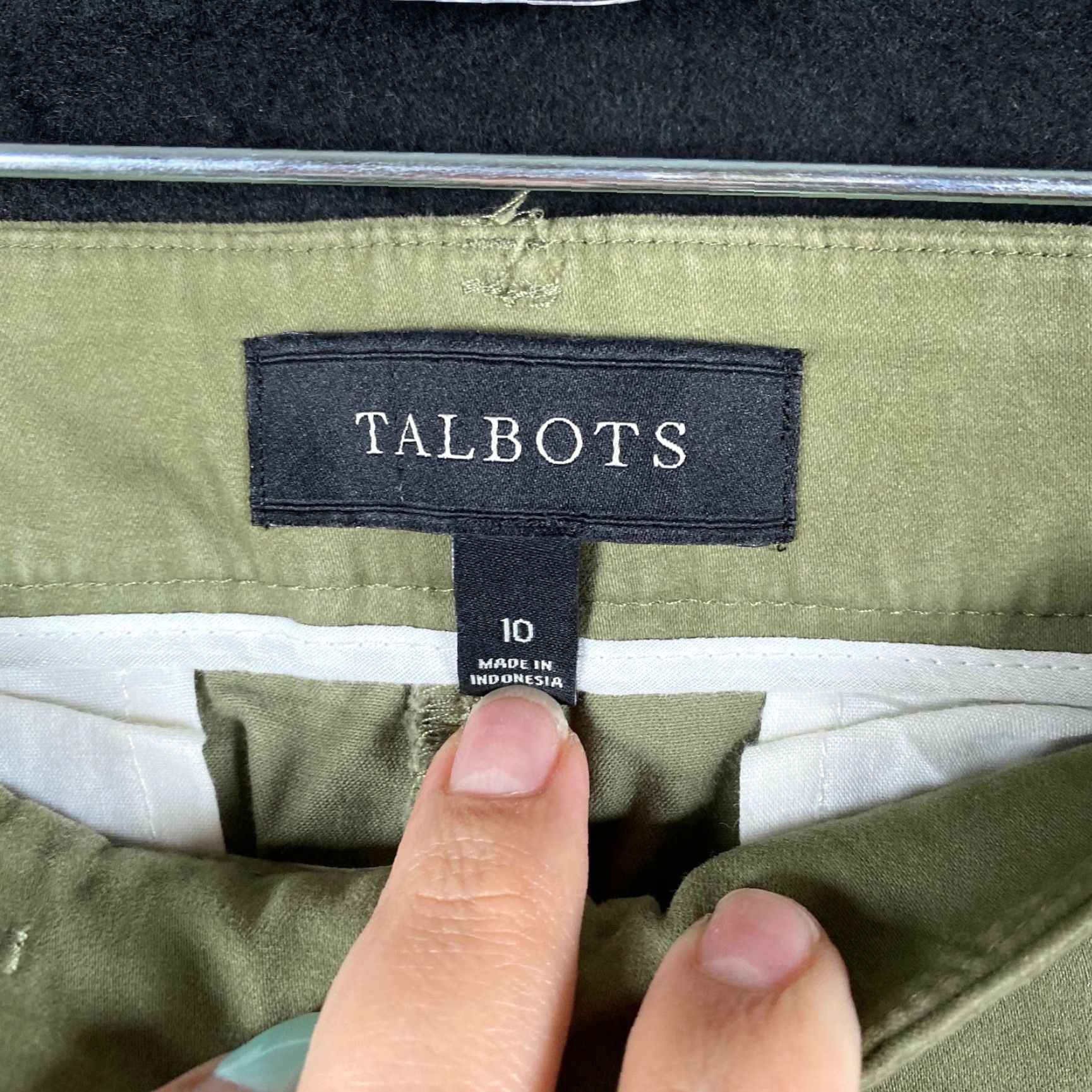 Talbots Talbots Womens Pants Green Straight Leg Work Casual Normcore Stretch 10 Size 24" / US 00 / IT 34 - 5 Thumbnail