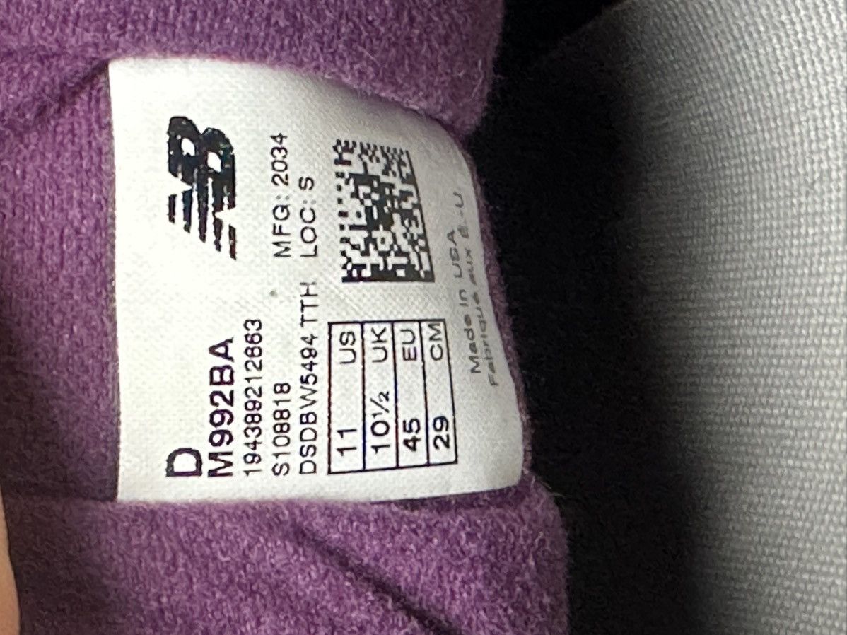 New Balance New Balance 992 Purple/Grey Size US 11 / EU 44 - 15 Thumbnail