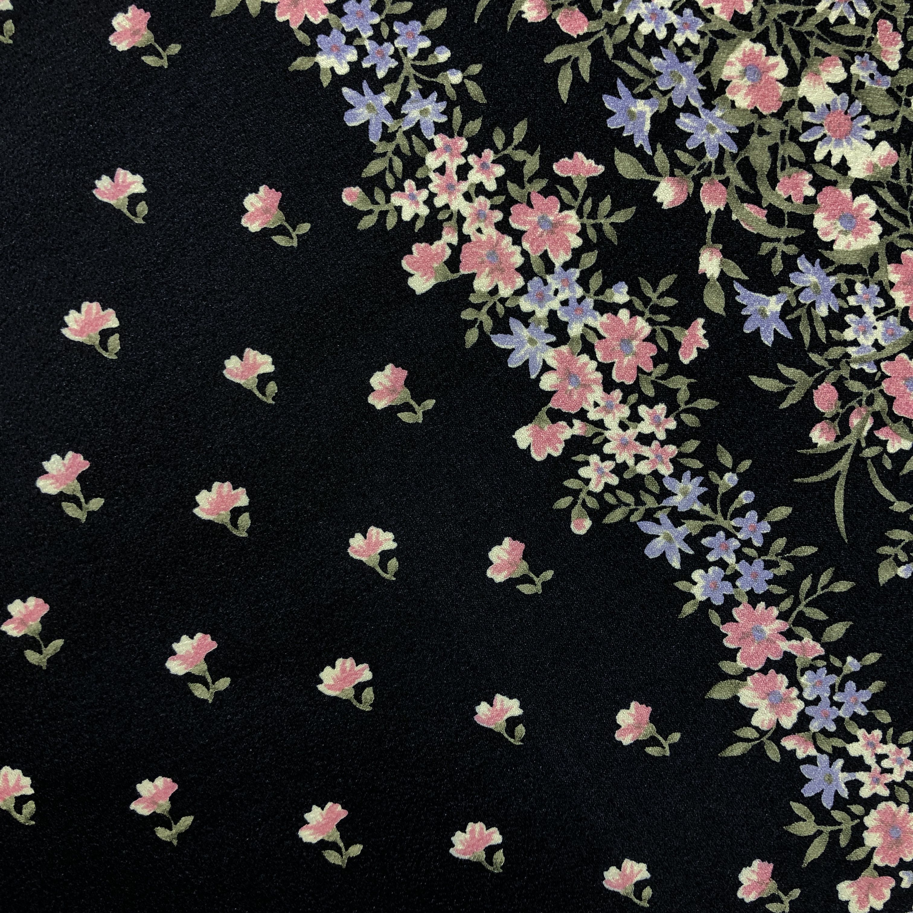 Japanese Brand Vintage Floral SILK Scarf Twill Stole Wraps Scarves Size ONE SIZE - 7 Thumbnail