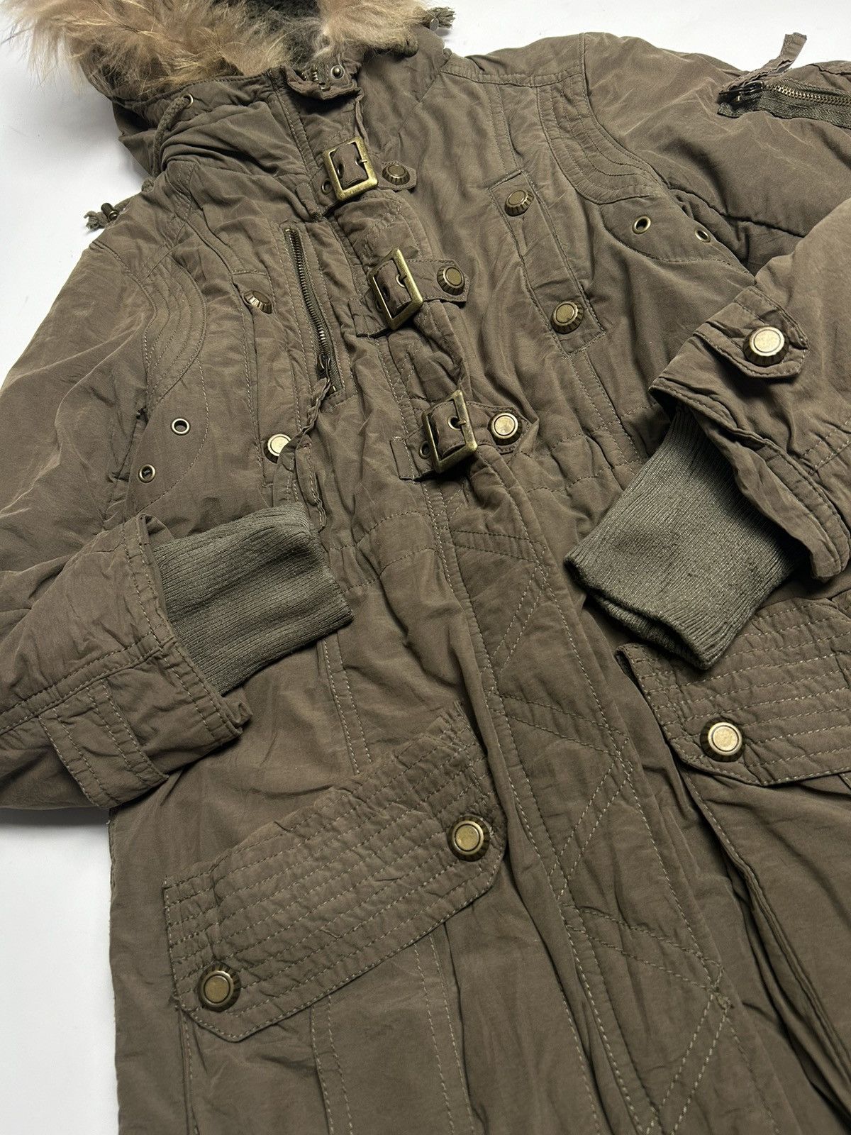 If Six Was Nine × Le Grande Bleu (L.G.B.) OZOC FAUX FUR HOODIE PARKA STYLE MULTI POCKET JACKET Size M / US 6-8 / IT 42-44 - 3 Thumbnail