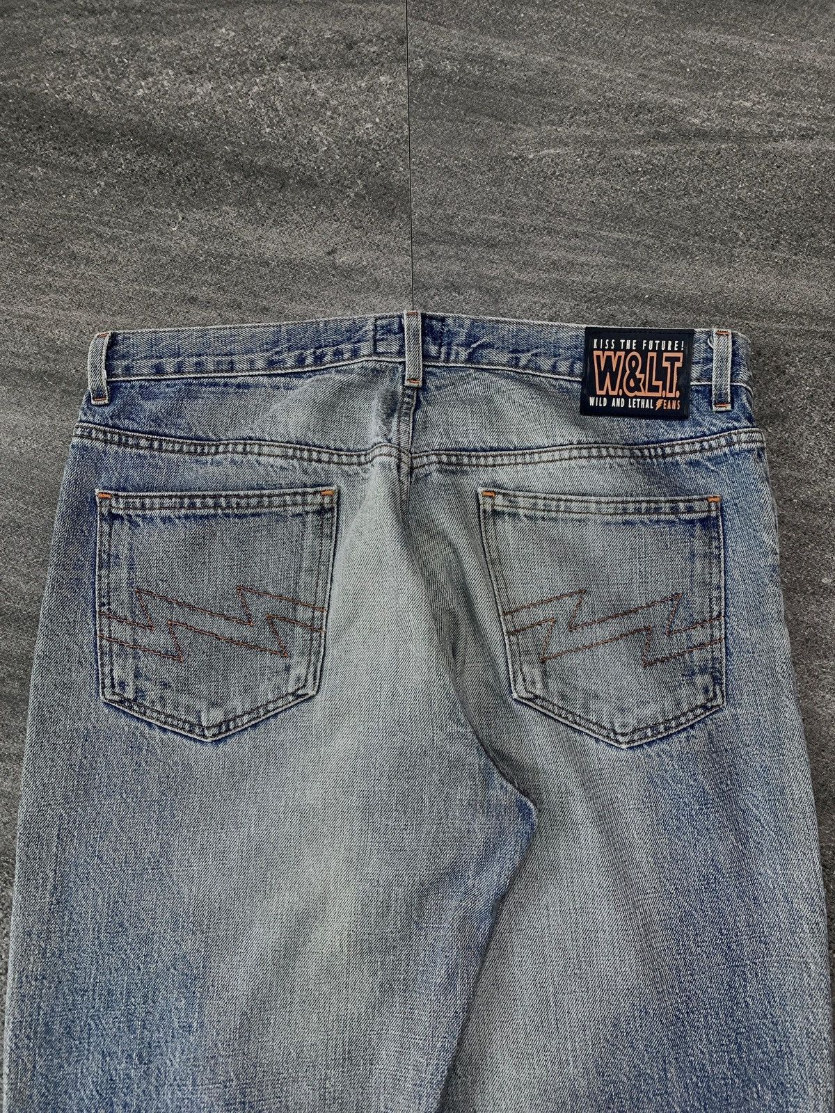 W&LT Distressed Baggy Denim Jeans Size US 33 - 8 Thumbnail