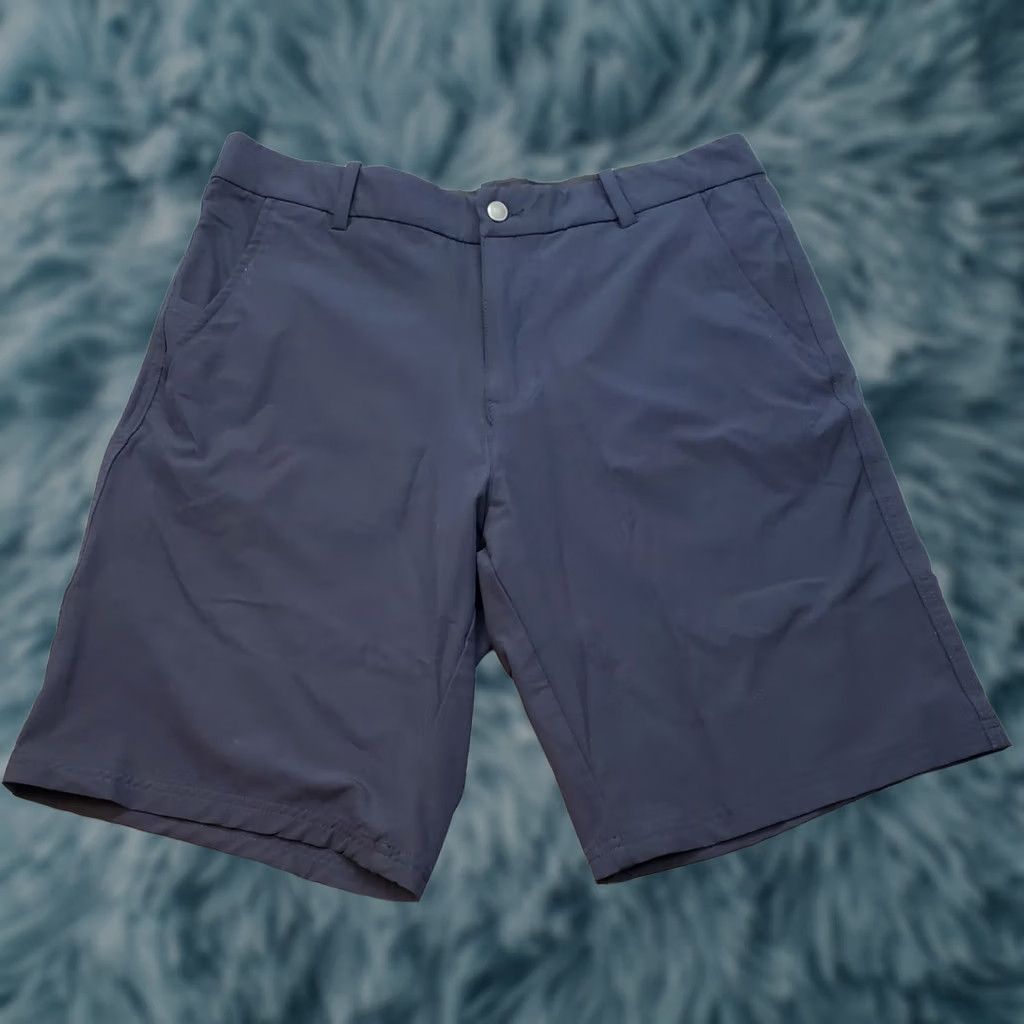 Vintage Crivit Shorts Mens 34 Navy Casual Flat Front Stretch Pockets Belt Loops Size US 34 / EU 50 - 1 Thumbnail