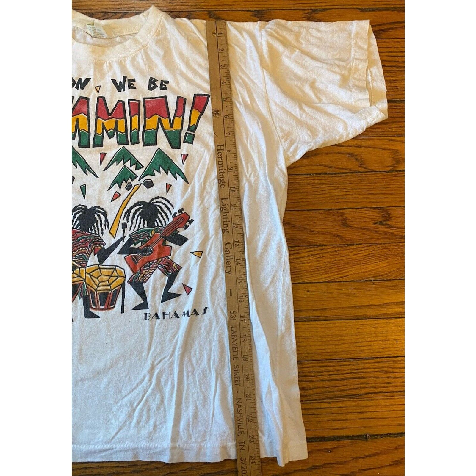 Other VTG Hey Mon We Be Jammin Men L Graphic T-Shirt Single Stitch Size US L / EU 52-54 / 3 - 7 Thumbnail