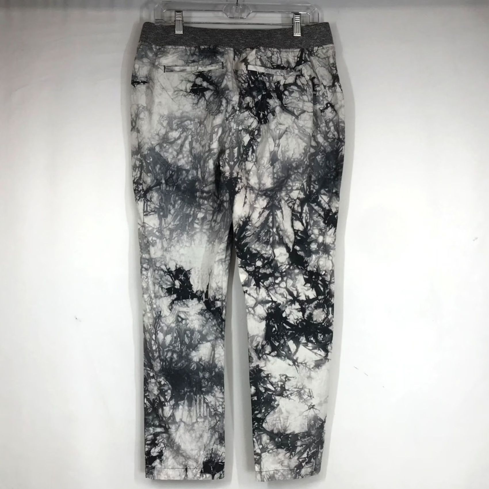 Vintage CABI -WOMEN'S MEDIUM - GRAY & WHITE ELASTIC WAIST PANT 5075 Size 32" / US 10 / IT 46 - 4 Thumbnail