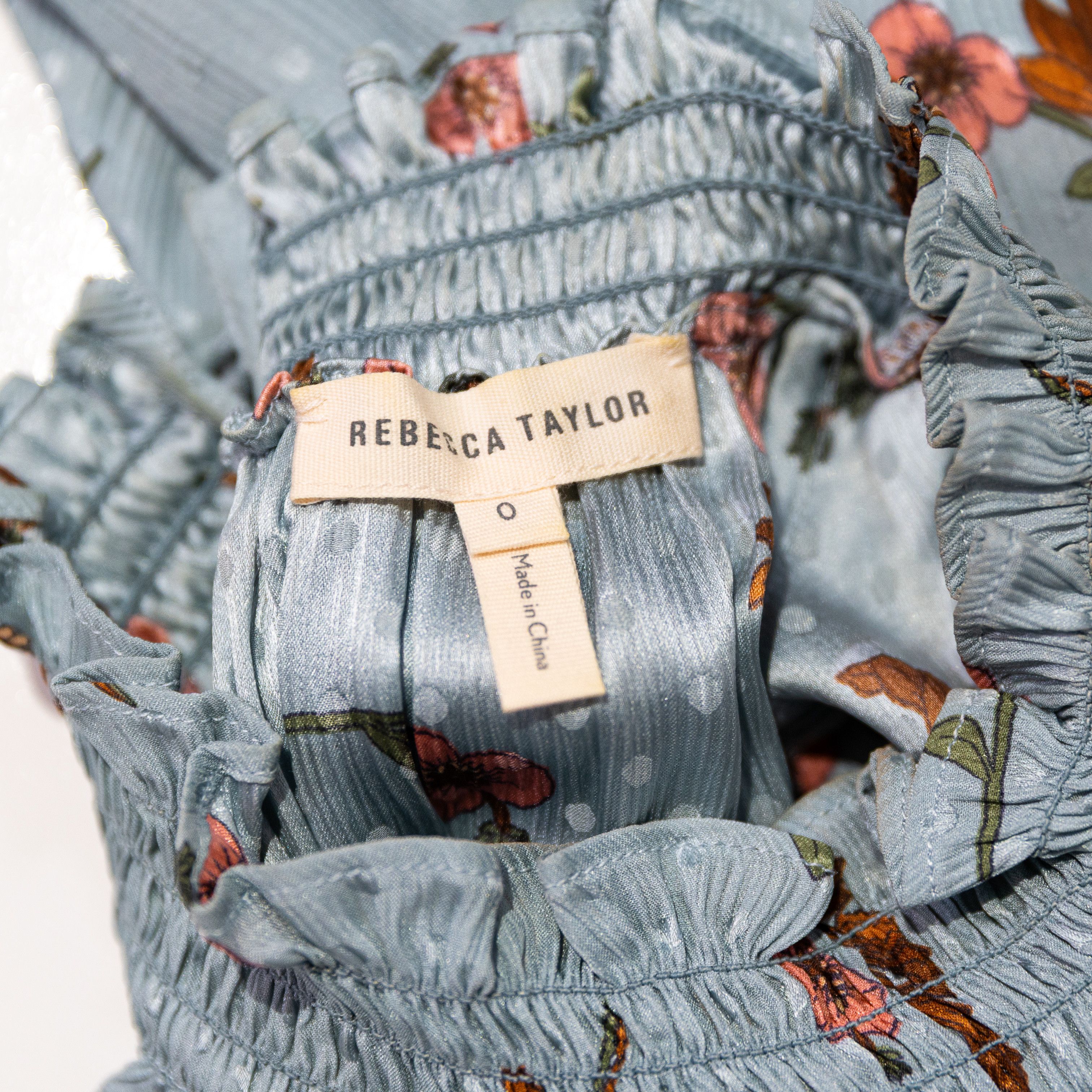 Rebecca Taylor Rebecca Taylor Silk Chiffon Smocked Neck Size XS / US 0-2 / IT 36-38 - 3 Thumbnail