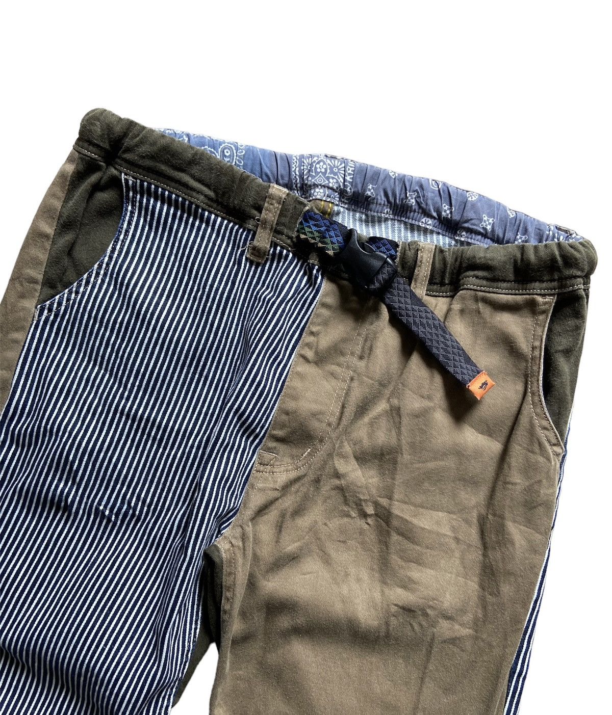 Japanese Brand Vintage Kriff Mayer Hybrid Reconstruct Patchwork Pants Size US 31 - 3 Thumbnail
