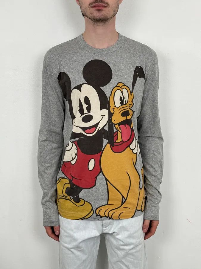 Dolce & Gabbana AW2010 Dolce & Gabbana Mickey & Pluto Grey Longsleeves Size US L / EU 52-54 / 3 - 3 Thumbnail