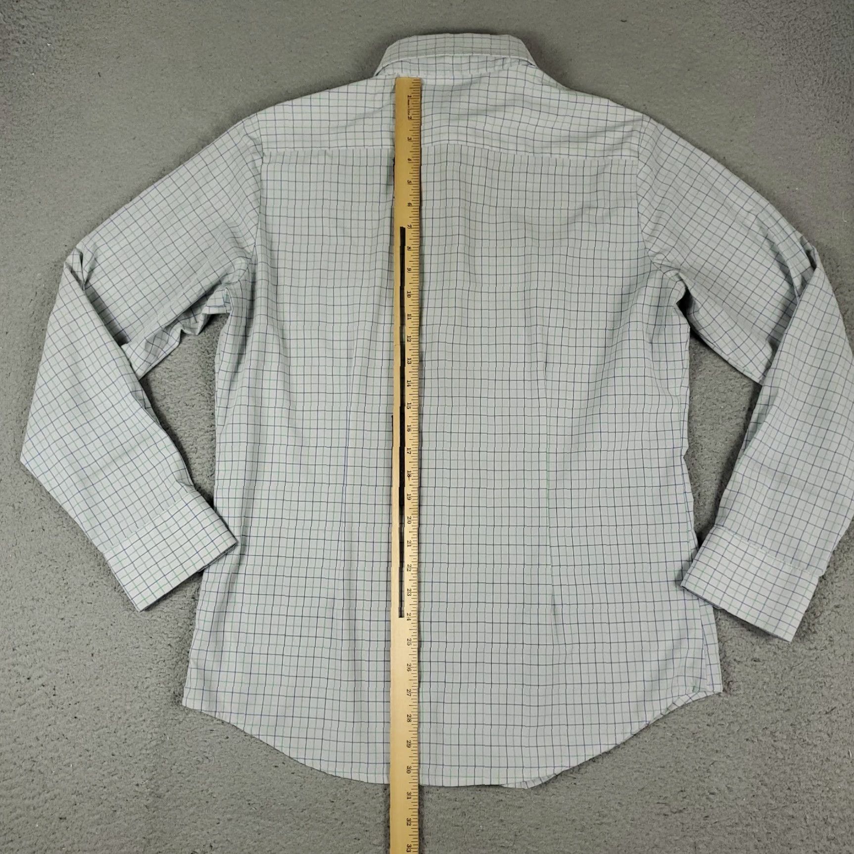 Mizzen+Main Mizzen+Main Shirt Mens L Gray Blue Check Slim Fit Stretch Button Up Shirt Size US L / EU 52-54 / 3 - 3 Thumbnail