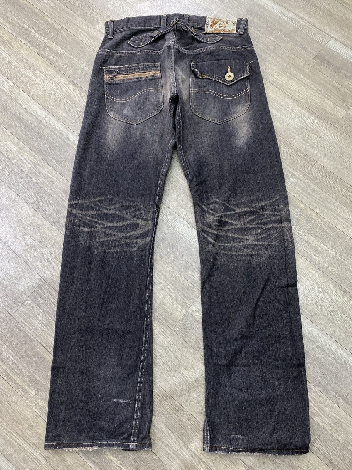Japanese Brand Flared Jeans Edwin Japan Acid Wash Clawmark Boot Cut Lgb Y2K Size US 32 / EU 48 - 18 Thumbnail