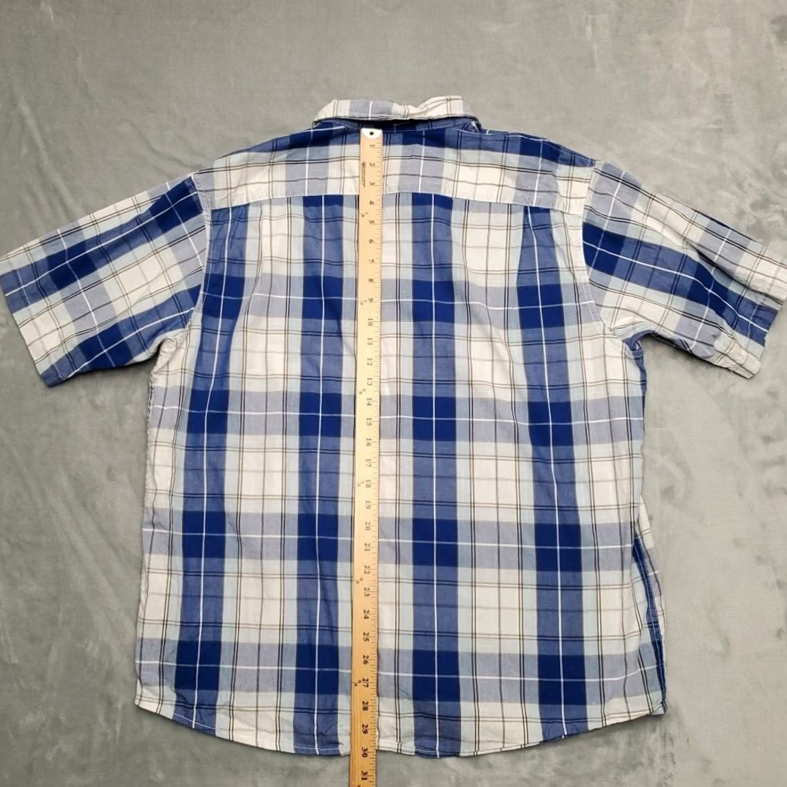 Wrangler Wrangler Shirt Mens XL Blue Plaid Western Short Sleeve Button Up Cowboy Rodeo Mens XL Western Shirt Size US XL / EU 56 / 4 - 5 Thumbnail