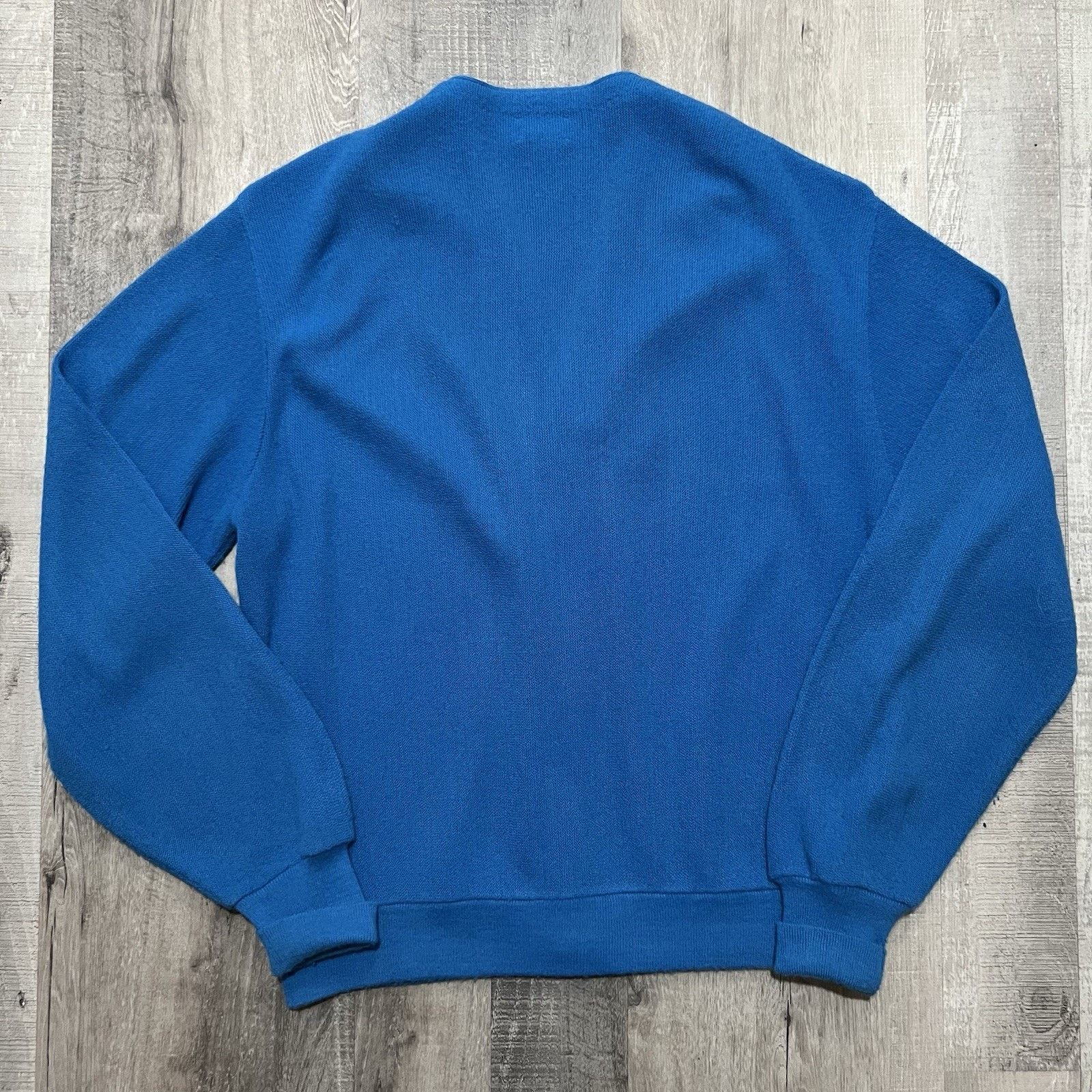Vintage Vintage Izod Lacoste Blue Knit Preppy Cardigan Golf Sweater Size US L / EU 52-54 / 3 - 2 Thumbnail