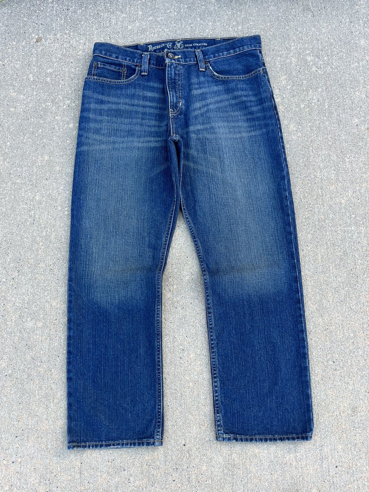 JNCO × Japanese Brand Crazy Roebuck & Co. Wash Slim Straight Jeans Size US 36 / EU 52 - 1 Thumbnail