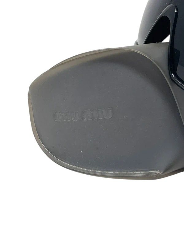 Miu Miu Miu Miu SMU03F Black Shield Sunglasses, c. 2020s Size ONE SIZE - 6 Thumbnail