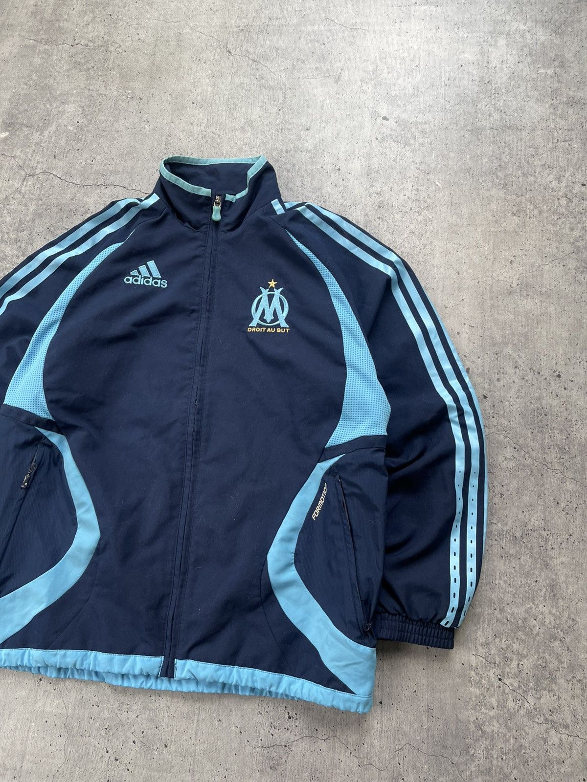 Adidas Vintage 00’s Adidas Marseille Nylon Olympic Jacket Y2K Size US S / EU 44-46 / 1 - 3 Thumbnail