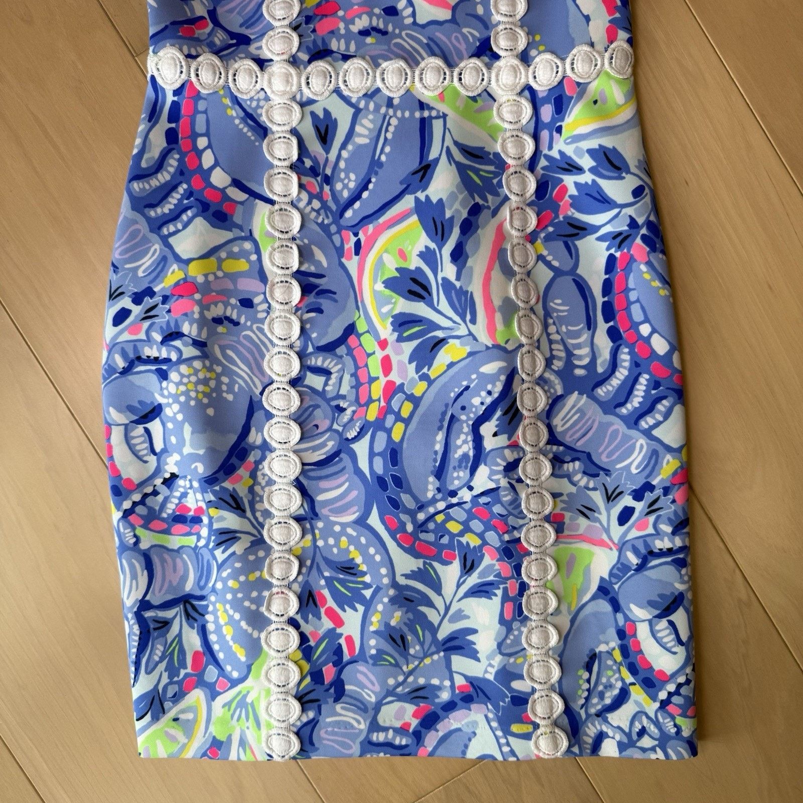 Lilly Pulitzer Lily Pulitzer Janelle Stretch Shift Dress Women's 2 Blue Size XS / US 0-2 / IT 36-38 - 5 Thumbnail