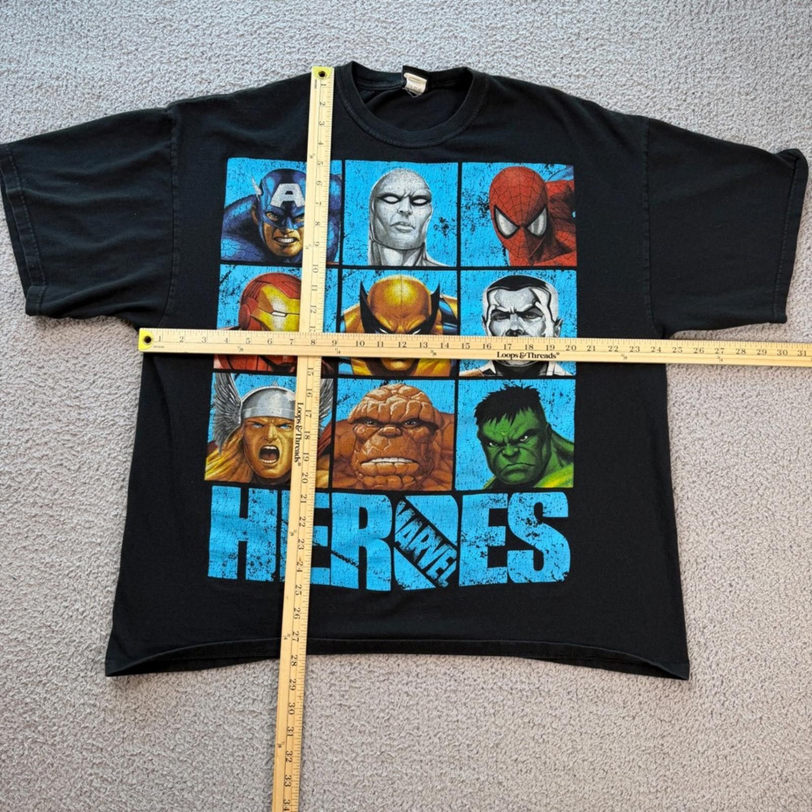 Marvel Comics Marvel Heroes T Shirt XXL Captain America Spider Man Iron Ma Size US XXL / EU 58 / 5 - 3 Thumbnail