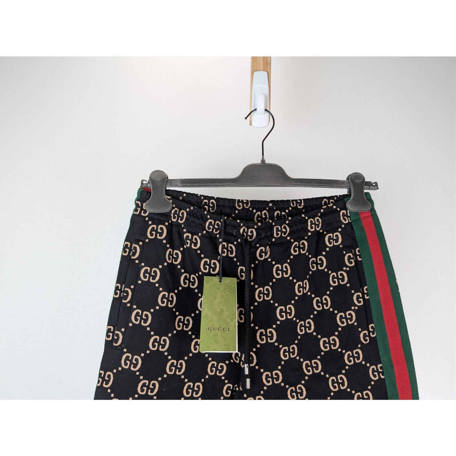 Gucci o1rshd1 Double G Jersey Jogging Pant in Black/Camel Size US 34 / EU 50 - 2 Thumbnail