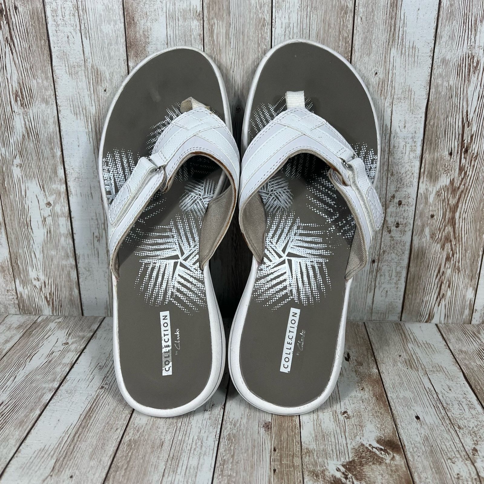 Clarks Clark’s cloudsteppers brinkle sandal white Womens 8 Size US 8 / IT 38 - 6 Thumbnail