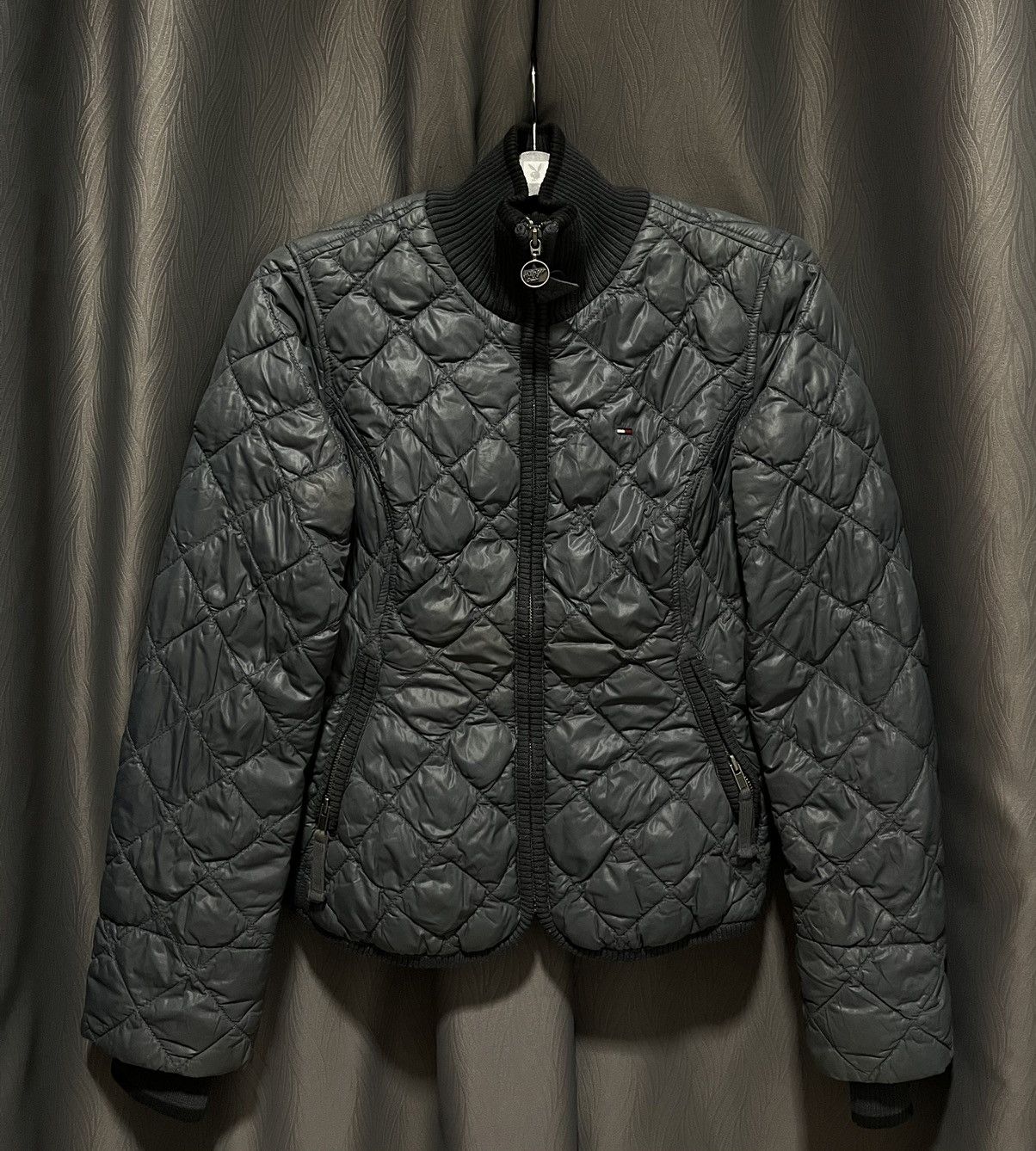 Tommy Hilfiger Hilfiger Denim Diamond Quilted Sweater Jacket Size S / US 4 / IT 40 - 1 Thumbnail