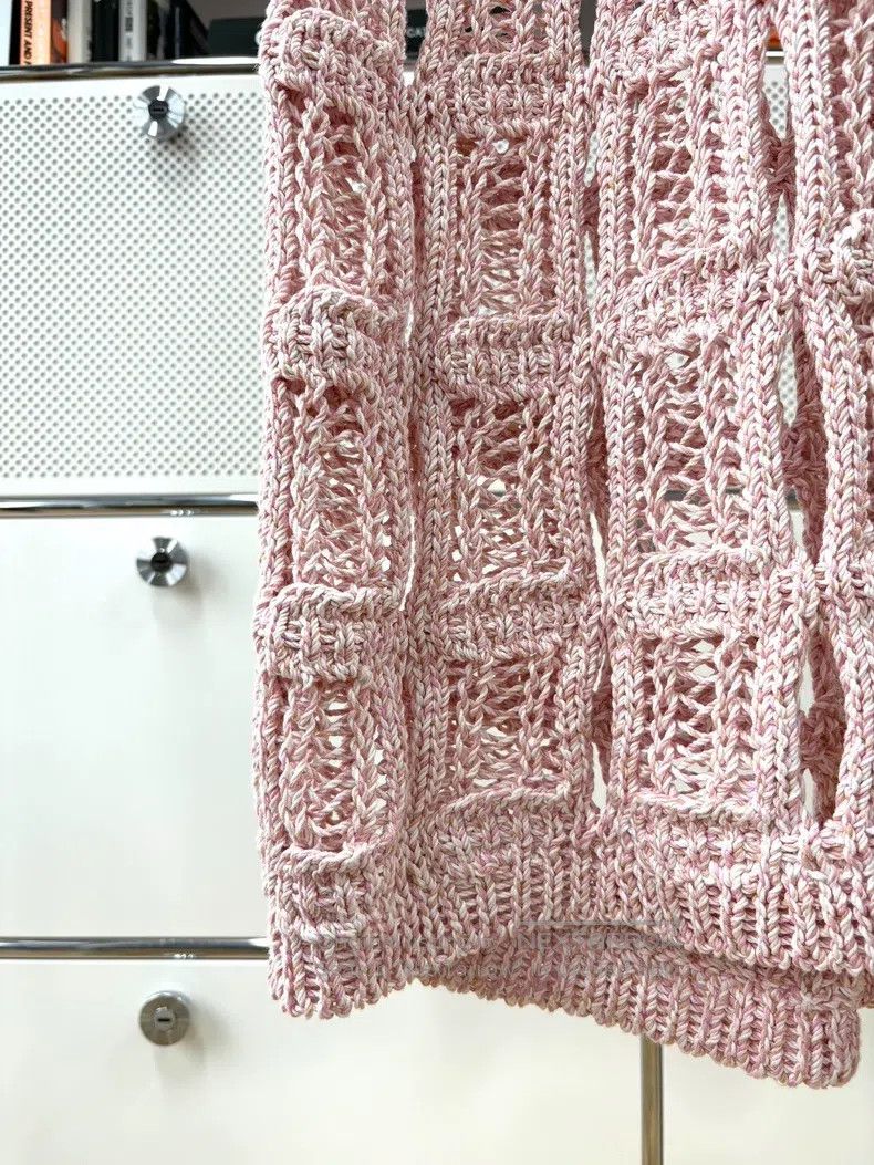 Chanel Chanel 25s pink hollow knitted bow belt dress Size XXS / US 00 / IT 34 - 3 Thumbnail