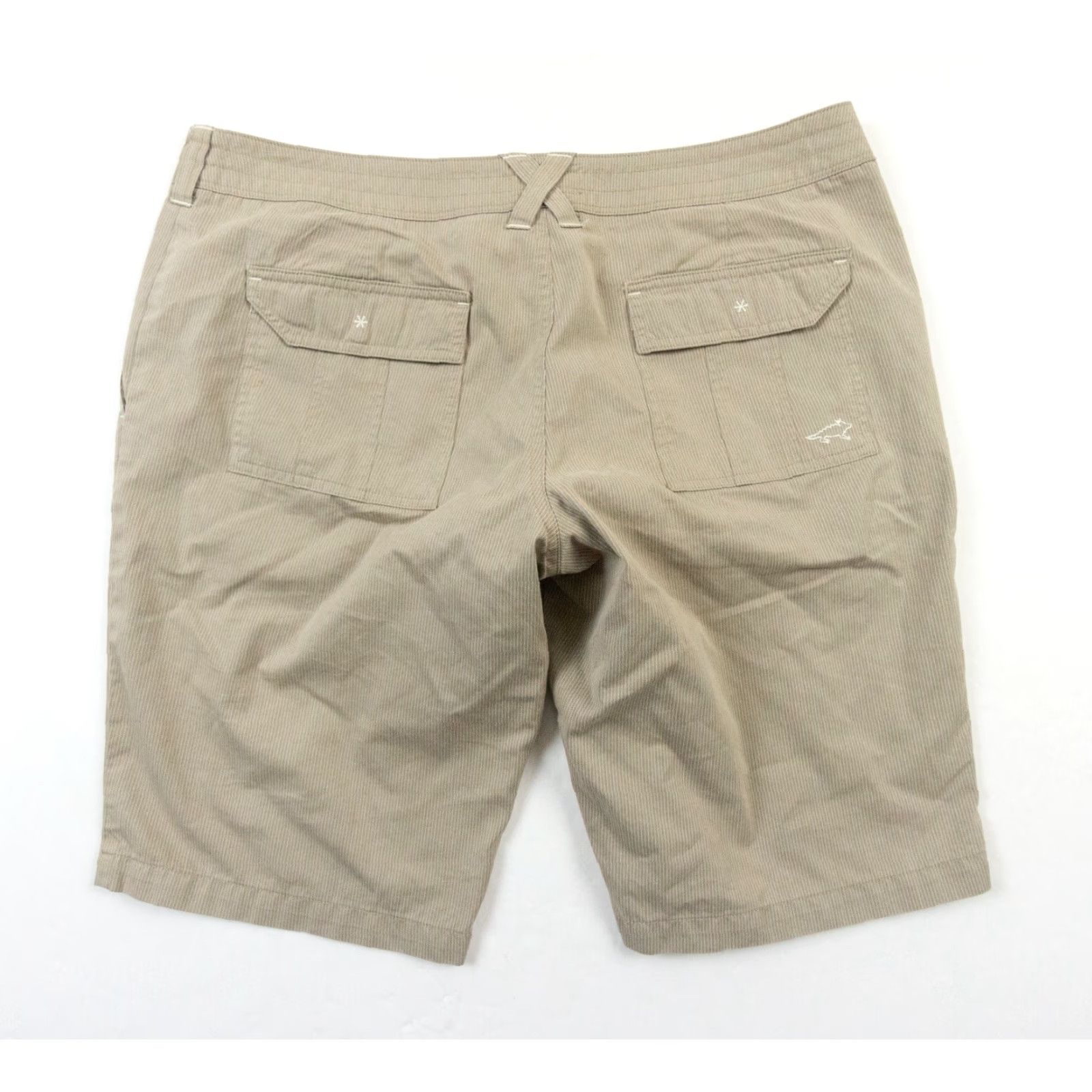 Vintage Horny Toad Womens Shorts 10 Beige Cotton Polyester Flat Front Bermuda Casual Outdoor 5-Pocket Logo Womens Size 32" / US 10 / IT 46 - 3 Thumbnail