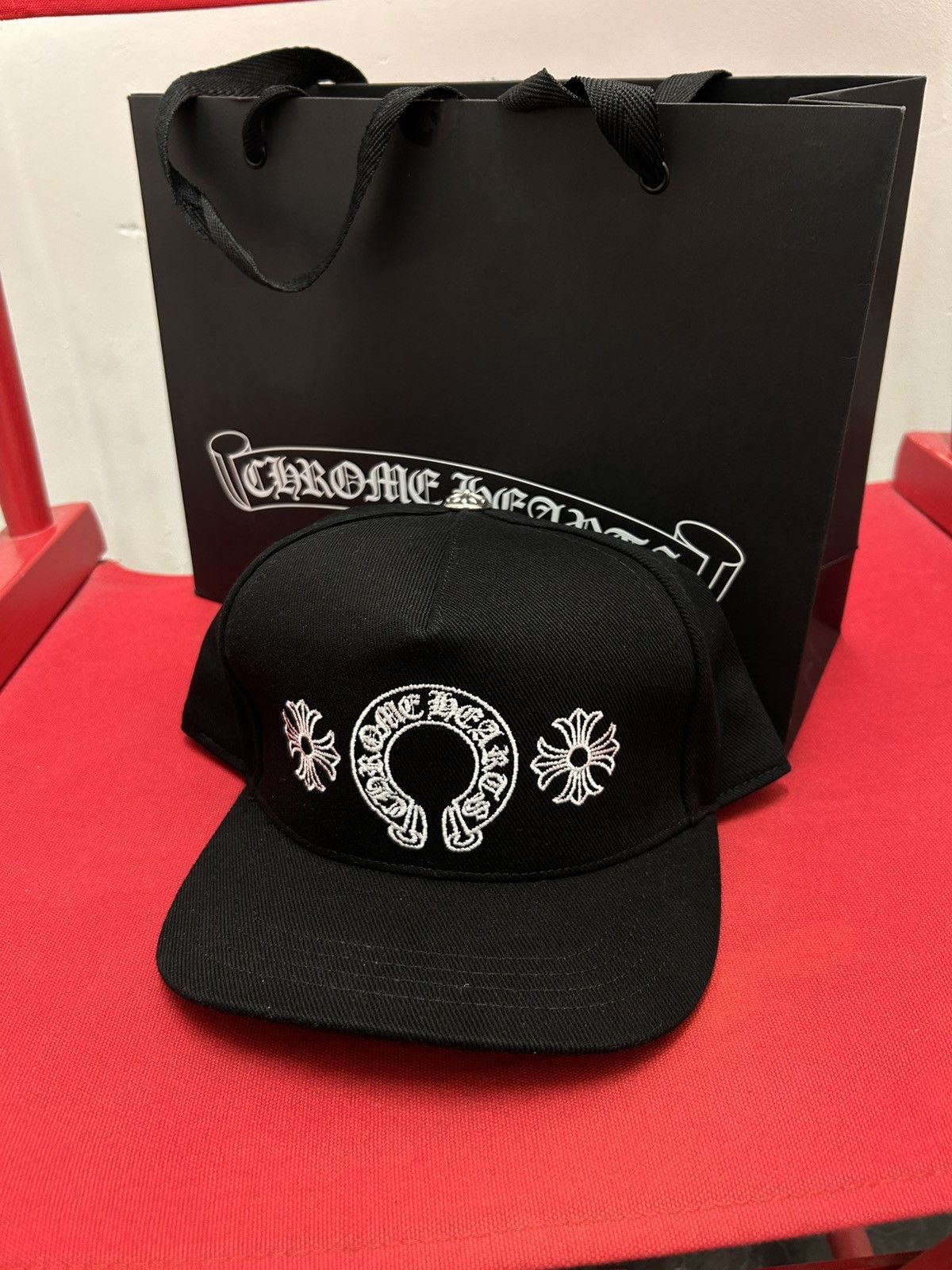 Brand new Chrome Hearts Horseshoe Denim Hat One size