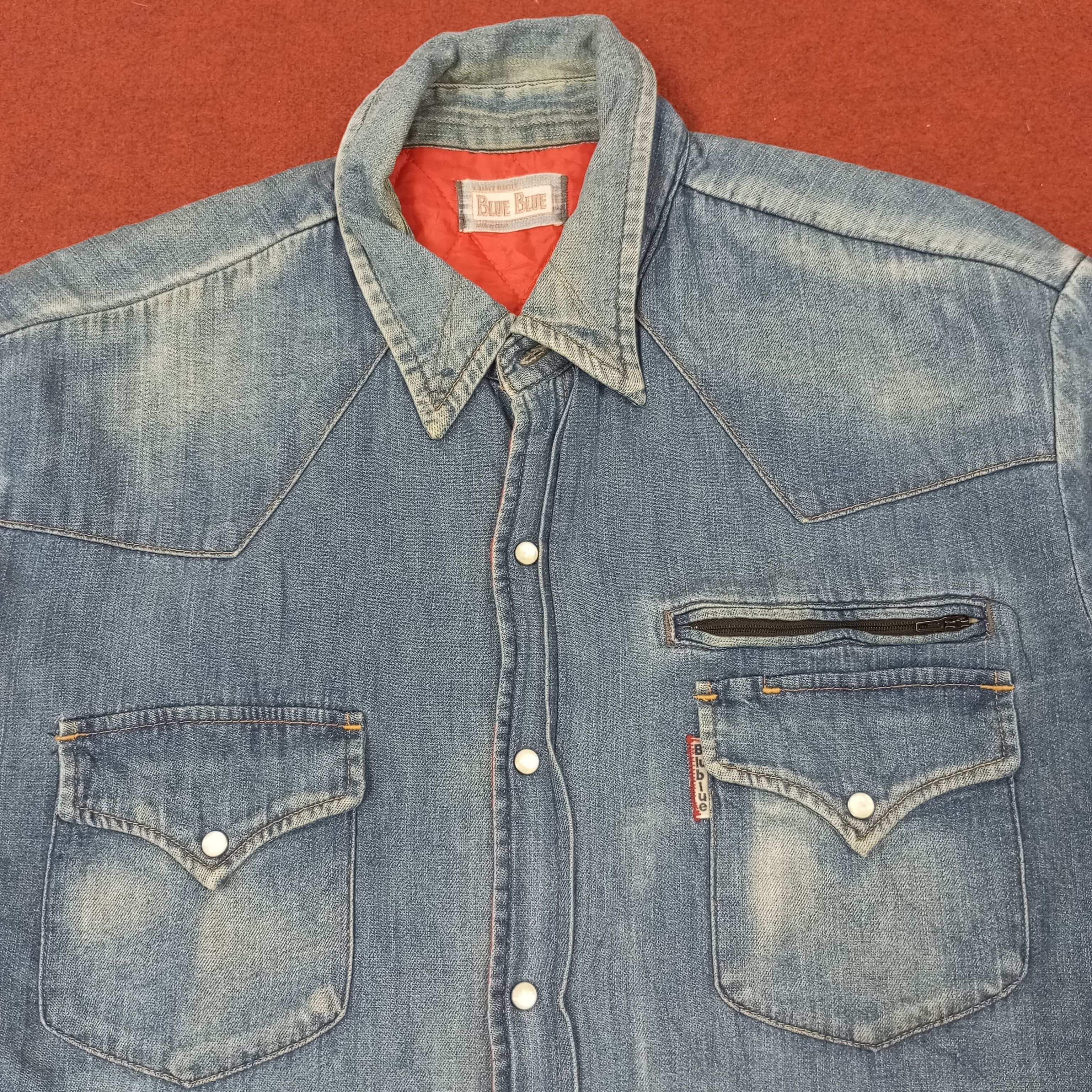 Blue Blue Japan Blue Blue Japanese Streetwear Style Shirt c249n13 Size US M / EU 48-50 / 2 - 2 Thumbnail