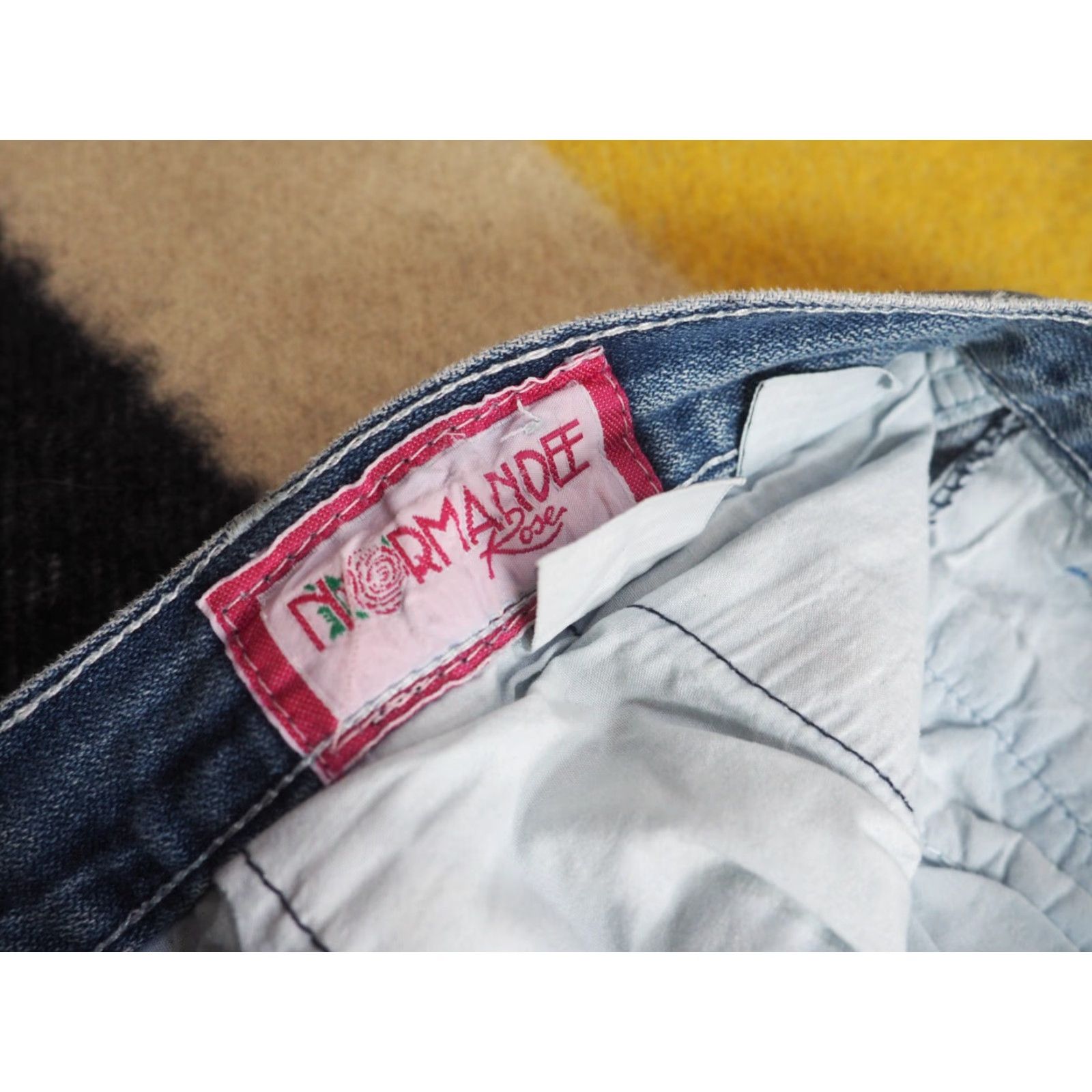 Vintage VTG 80s Normandee Rose High Waist Denim Jeans 28x31 Mom Womens Blue 1980s Look New Wave Pants Size 28" / US 6 / IT 42 - 6 Thumbnail